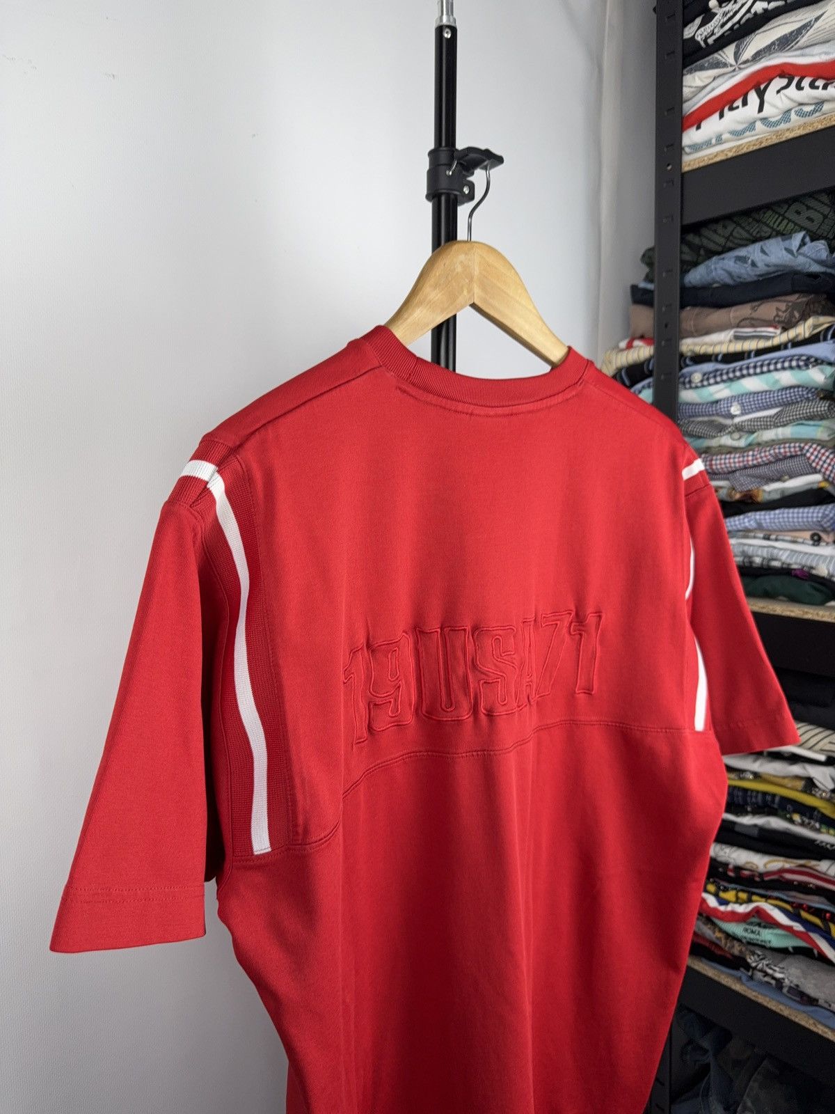 Nike × Vintage Vintage 90s 19USA71 Jersey 00s Nike Air Max red T-shirt Size US XL / EU 56 / 4 - 9 Thumbnail