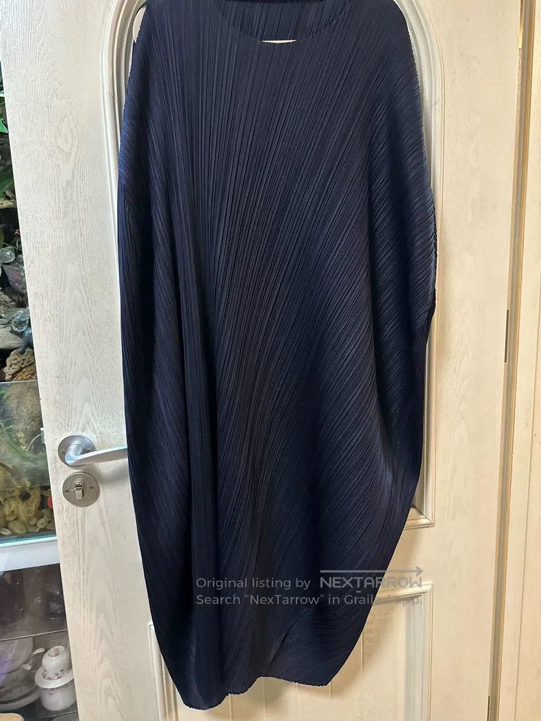 Issey Miyake Issey Miyake Navy Blue Disc-Shaped Dress Size L / US 10 / IT 46 - 1 Thumbnail