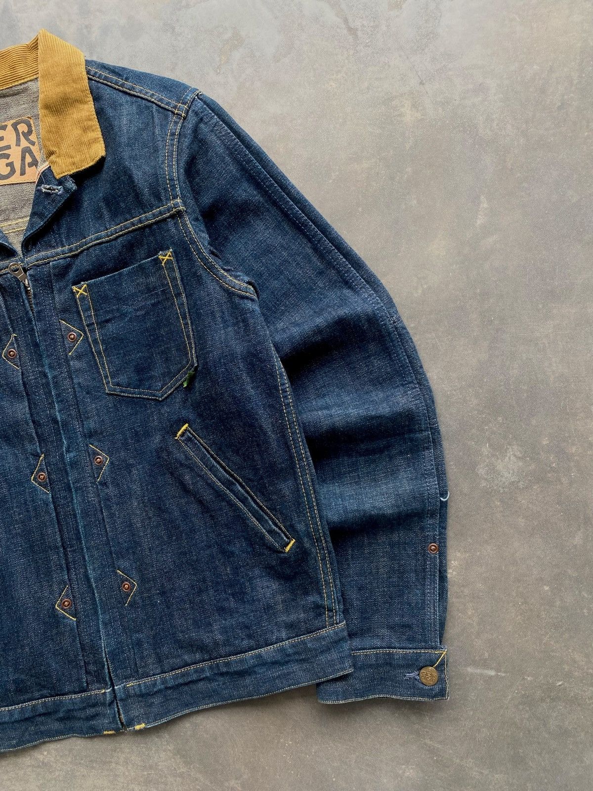 If Six Was Nine × Japanese Brand 🇯🇵Vtg Geruga Japan 14Oz Selvedge Denim Jacket🇯🇵 Size US M / EU 48-50 / 2 - 6 Thumbnail