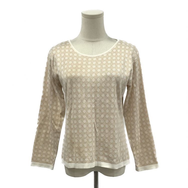 Dior Christian Dior Cannage Pattern Knit Top Size M Size M / US 6-8 / IT 42-44 - 1 Thumbnail