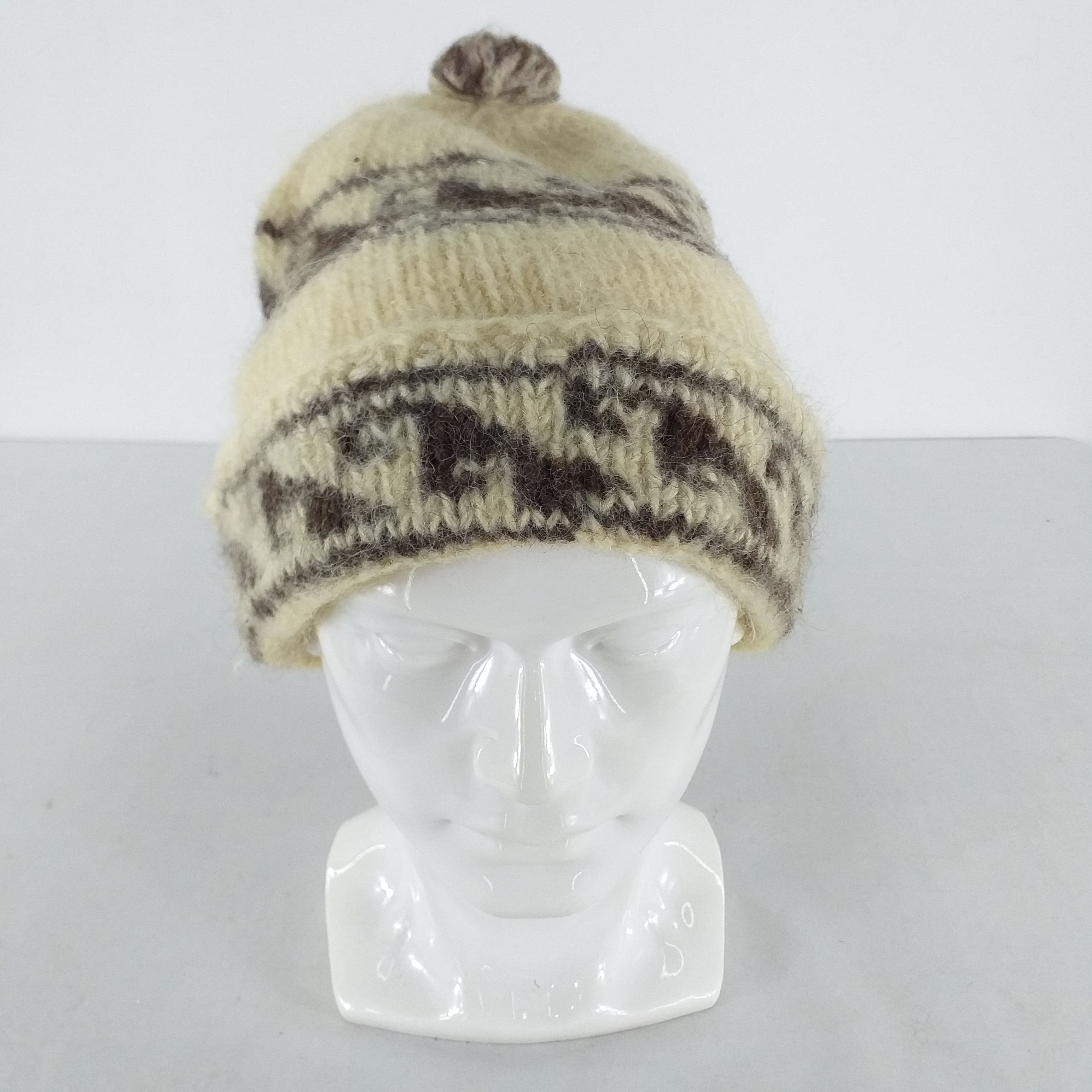 Vintage Wave Pattern Snow Cap Hat Beanie -BN436 Size ONE SIZE - 2 Thumbnail