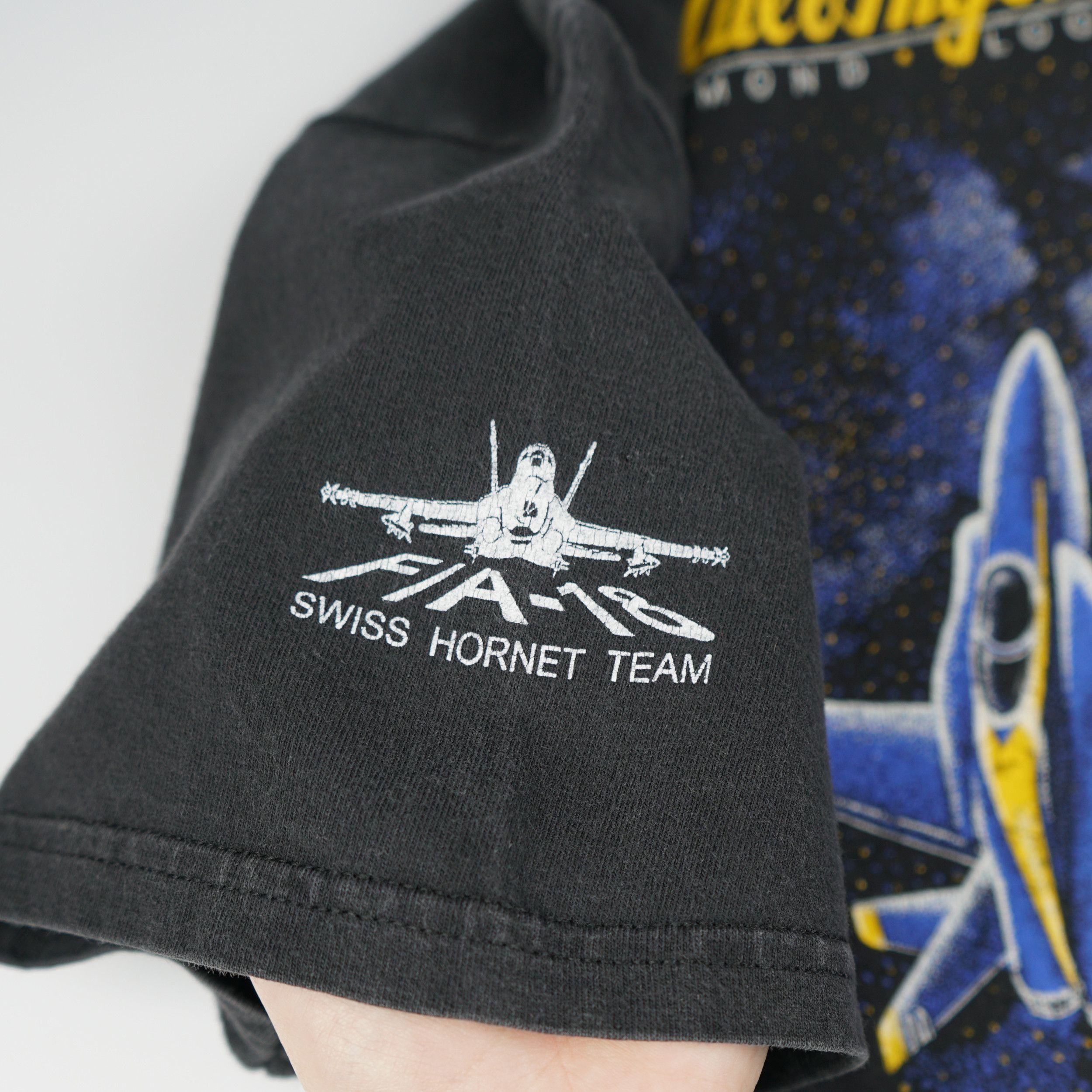Aviator Nation Vintage 1990s F/A-18 Hornet Fighter Aircraft T-Shirt Size US L / EU 52-54 / 3 - 6 Thumbnail