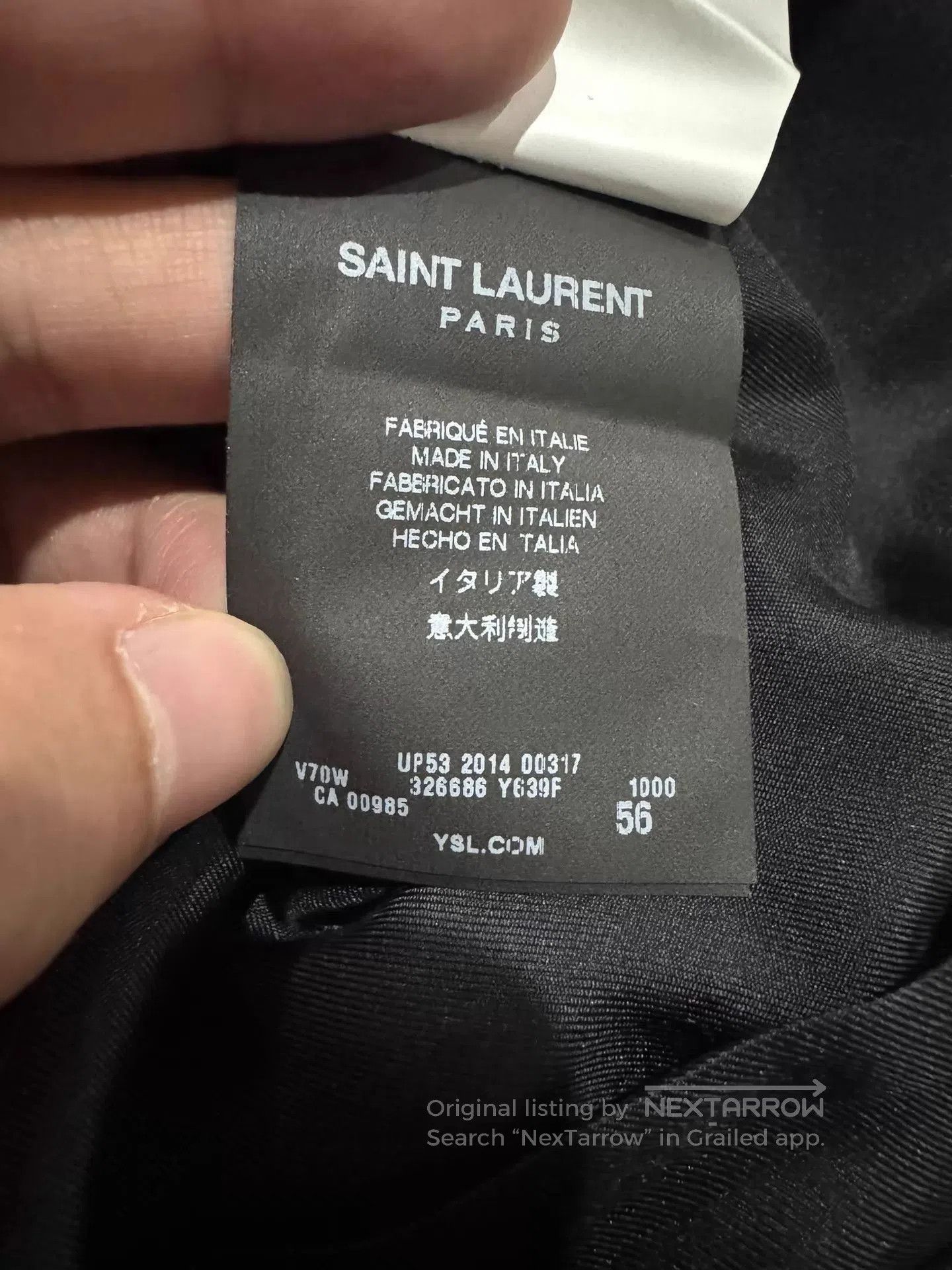 Saint Laurent Paris Black Blazer with Leather Elbow Patches - XL. Size US XL / EU 56 / 4 - 4 Thumbnail