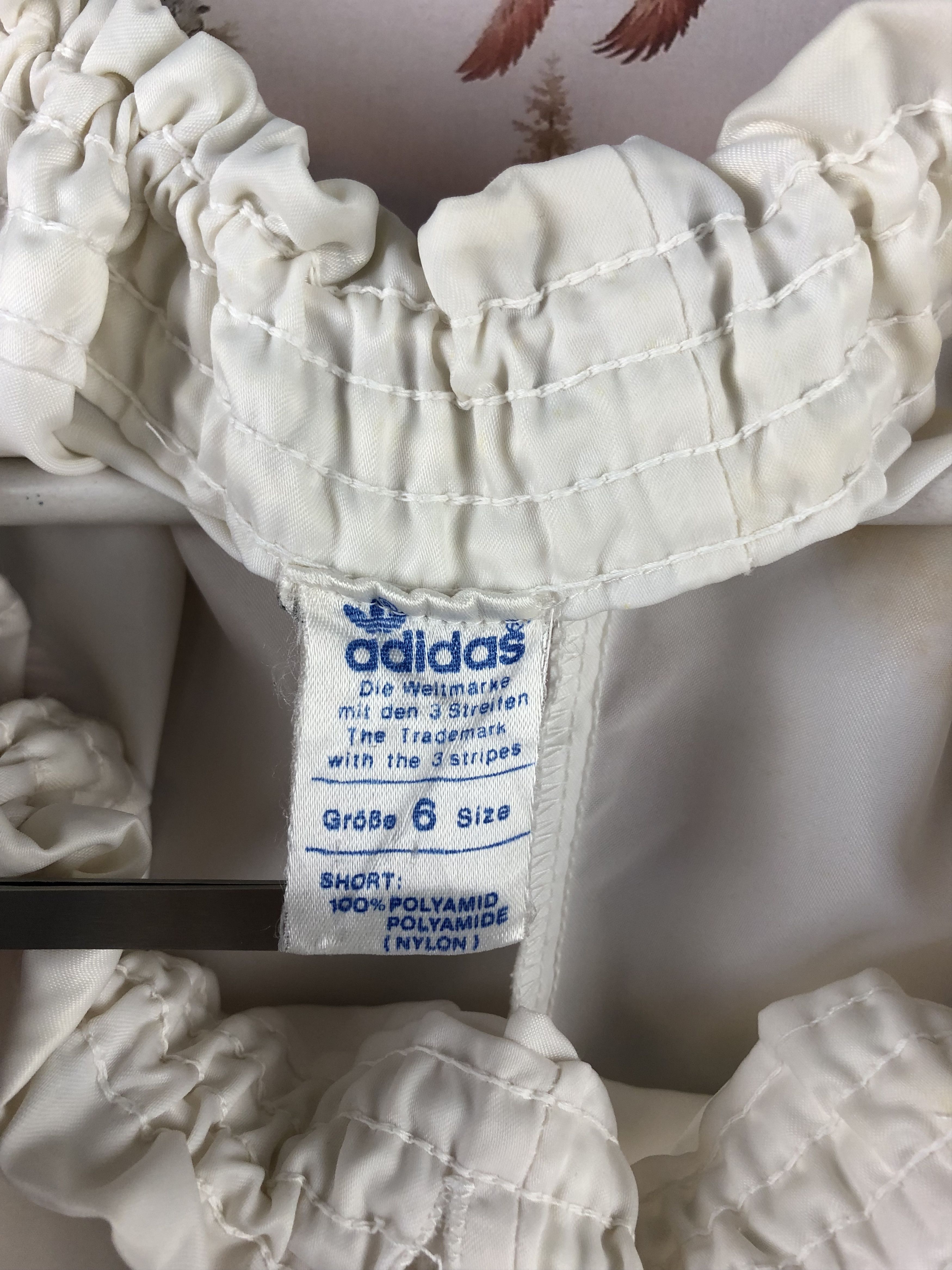 Adidas Vintage 80's Adidas West Germany Nylon Athletic White Shorts Size US 34 / EU 50 - 8 Thumbnail