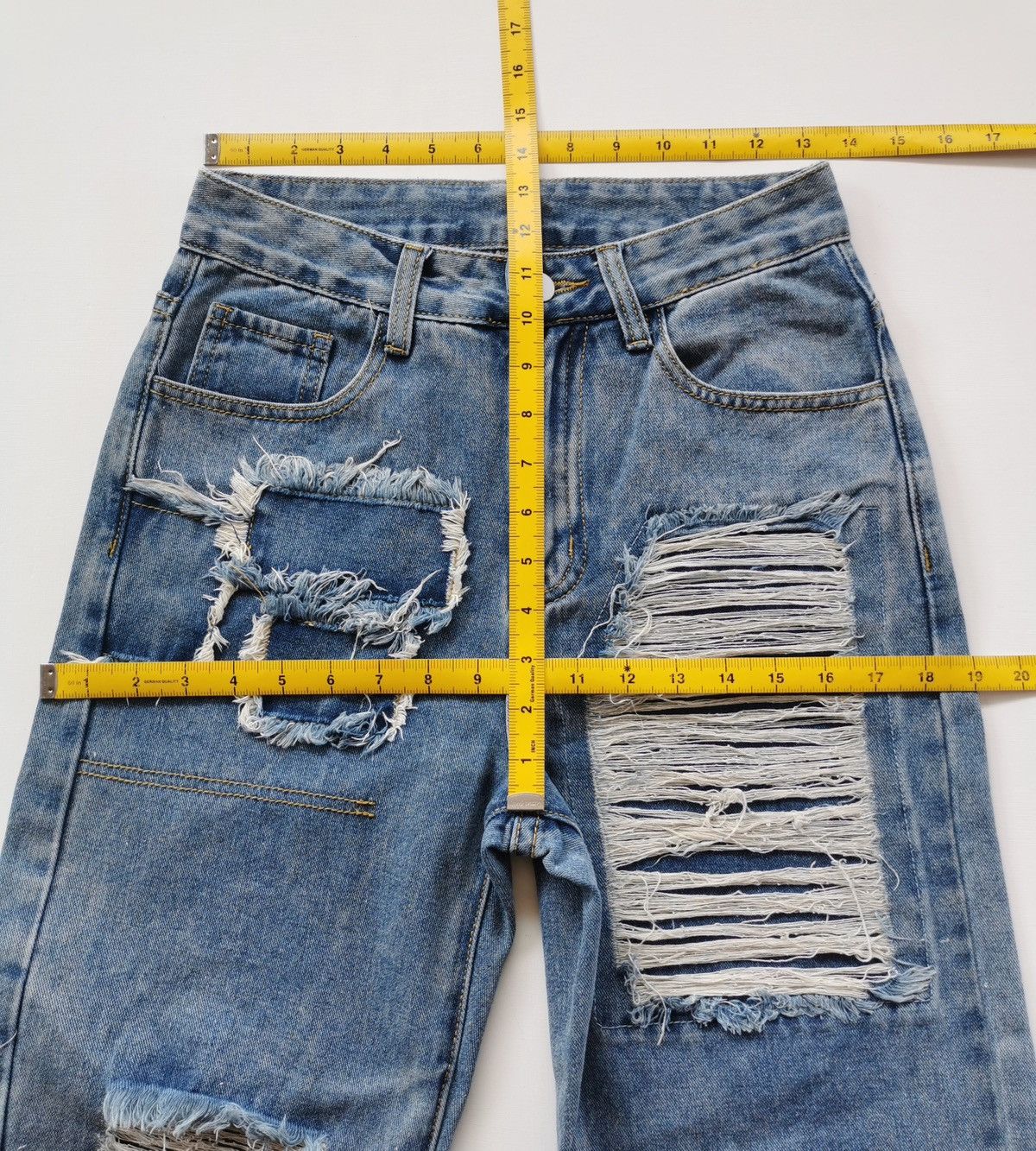 Japanese Brand × Jean × Kapital Romwe Loose Boro Patchwork Jeans Women Kapital inspired Size 27" / US 4 / IT 40 - 10 Thumbnail
