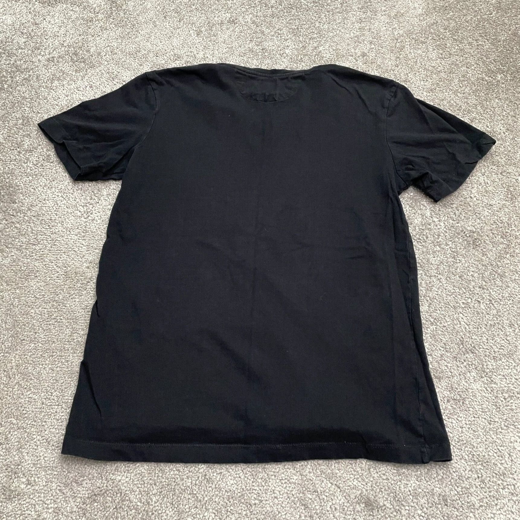 Zara Zara Regular Fit Basic T-Shirt Mens Medium Black V-Neck Short Sleeve Casual Tee Size US M / EU 48-50 / 2 - 2 Thumbnail