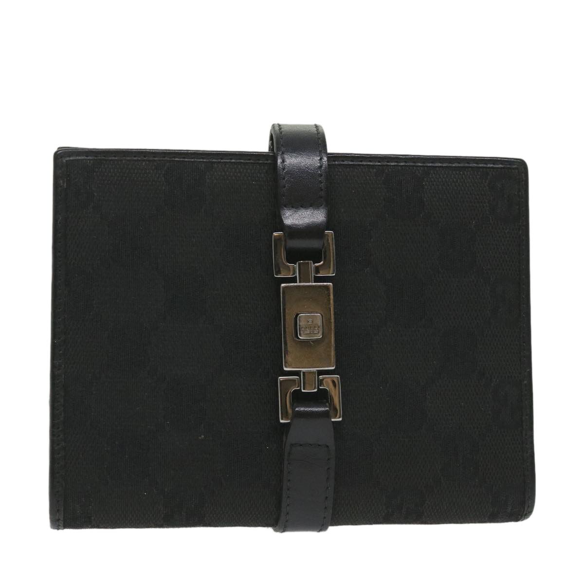 image of Gucci GG Canvas Jackie Day Planner Cover Black 29966 Auth Yk9257, Women's