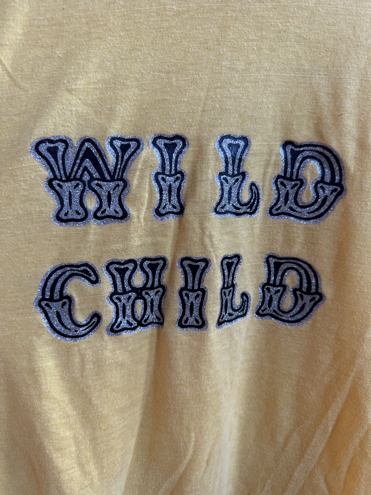 Vintage Vintage Bejeweled “Wild Child” Western Vintage Tee Yellow Size US S / EU 44-46 / 1 - 2 Thumbnail