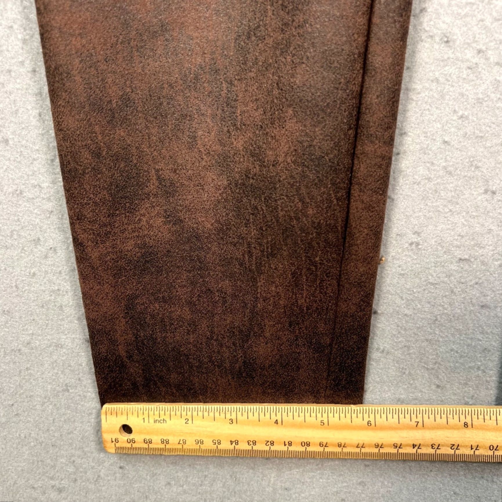 Vintage Max Studio Womens Leggings Size L Faux Leather Brown Elastic Waist Ankle Stretch Fall Winter Womens Size 36" / US 14 / IT 50 - 7 Thumbnail