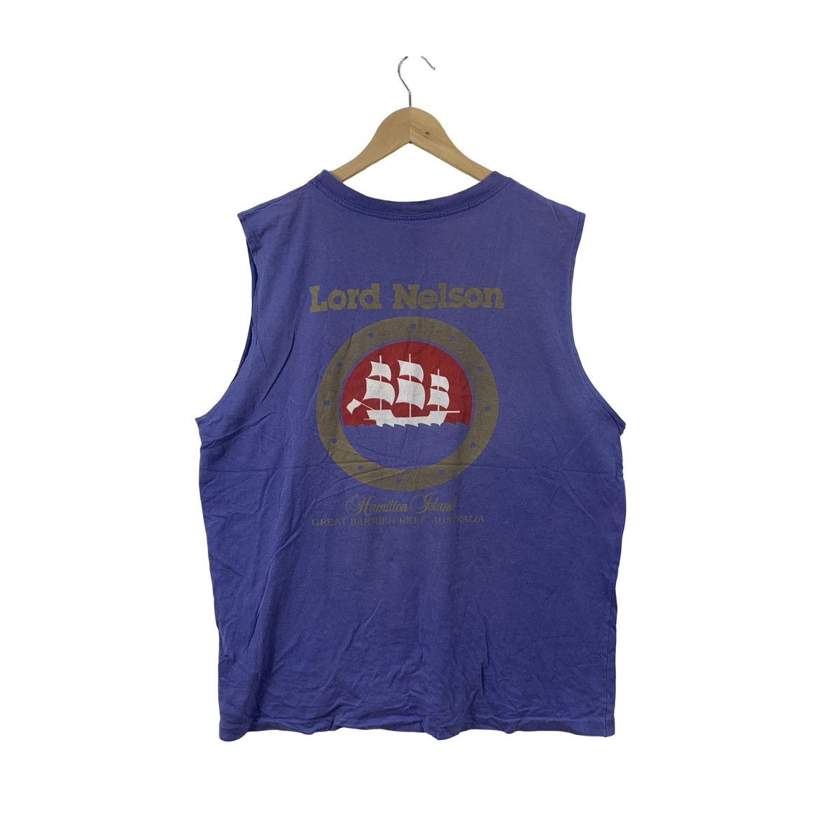 Vintage Vintage Lord Nelson Nautical Ship Graphic Sleeveless Tee Size US XXL / EU 58 / 5 - 7 Thumbnail