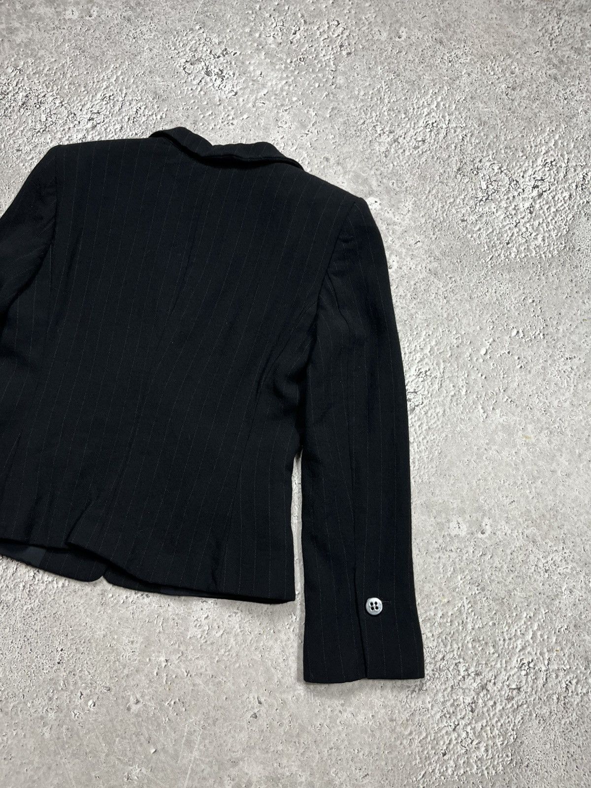 Armani Collezioni Armani Collezioni Women Black Virgin Wool Blazer Jacket 42 Size M / US 6-8 / IT 42-44 - 12 Thumbnail