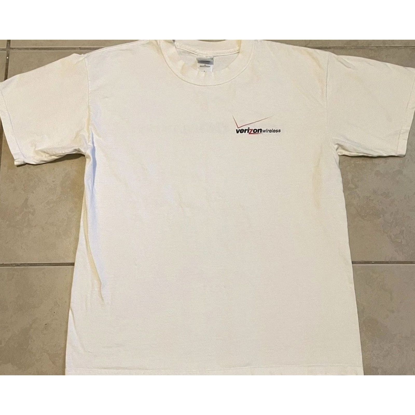 Vintage VINTAGE Verizon Wireless Faded Shirt M White Crew Neck Cotton Mens T-Shirt 90s 2000s Cell Phone Internet Grunge Retro Hip Hop Size US M / EU 48-50 / 2 - 2 Thumbnail