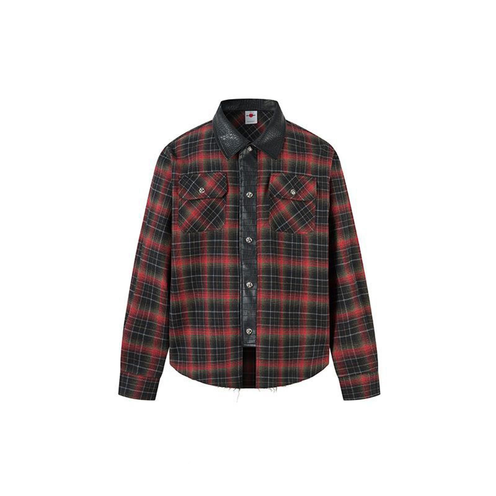 Other Plaid Contrast-Splice Long-Sleeve Shirt Size US M / EU 48-50 / 2 - 1 Thumbnail