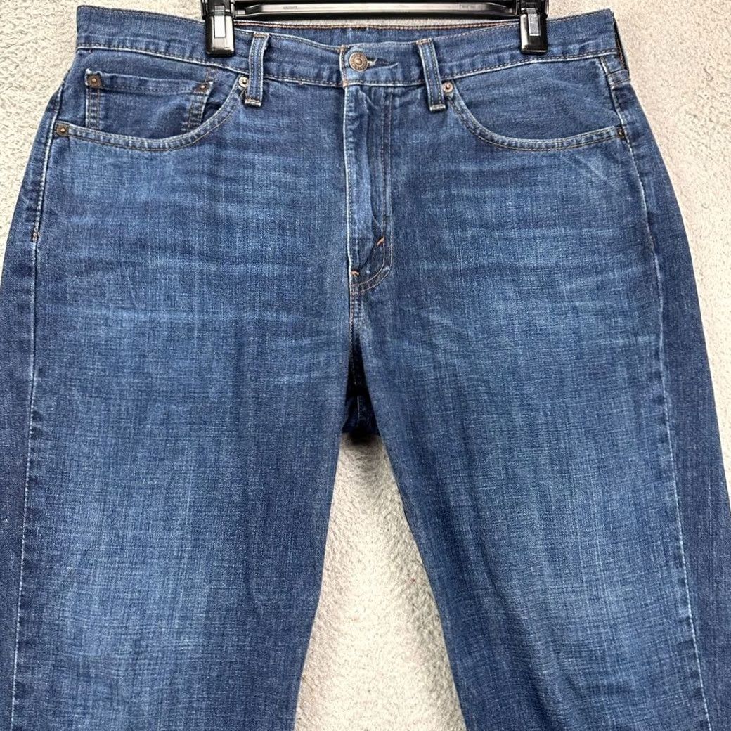 Levi's Levis 514 Jeans Mens 36X32 Blue Distressed 5 Pocket Denim Pants Straight Leg jeans casual 36x32 blue denim Mens jeans Size US 36 / EU 52 - 3 Thumbnail