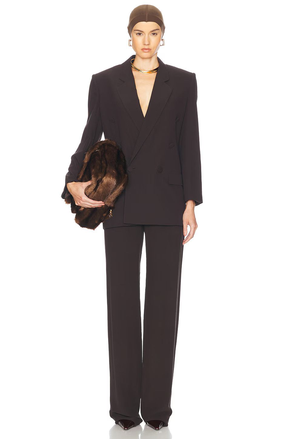 Saint Laurent Paris o1y0126 Blazer in Dark Brown Size M / US 6-8 / IT 42-44 - 4 Thumbnail