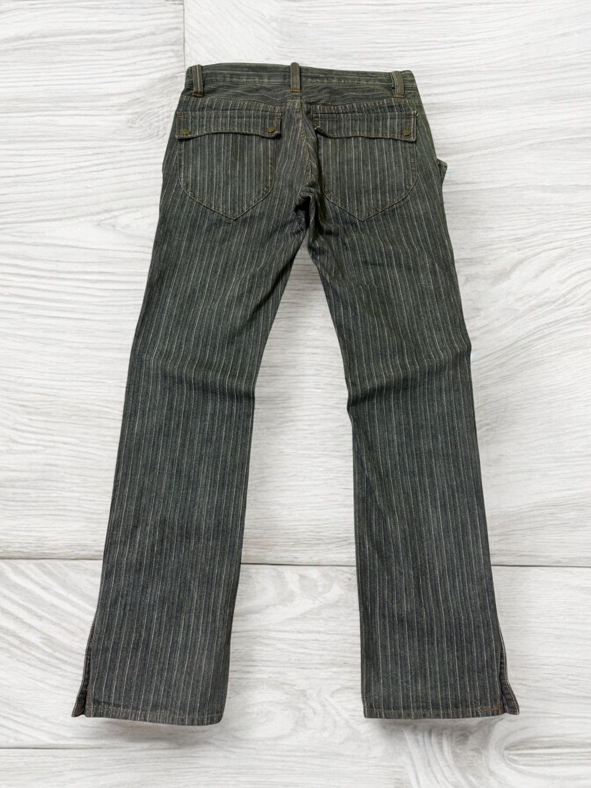 Hysteric Glamour × Nicole Club × Seditionaries Flared NICOLE CLUB Striped Leg Snap Button Pant Size US 30 / EU 46 - 2 Thumbnail