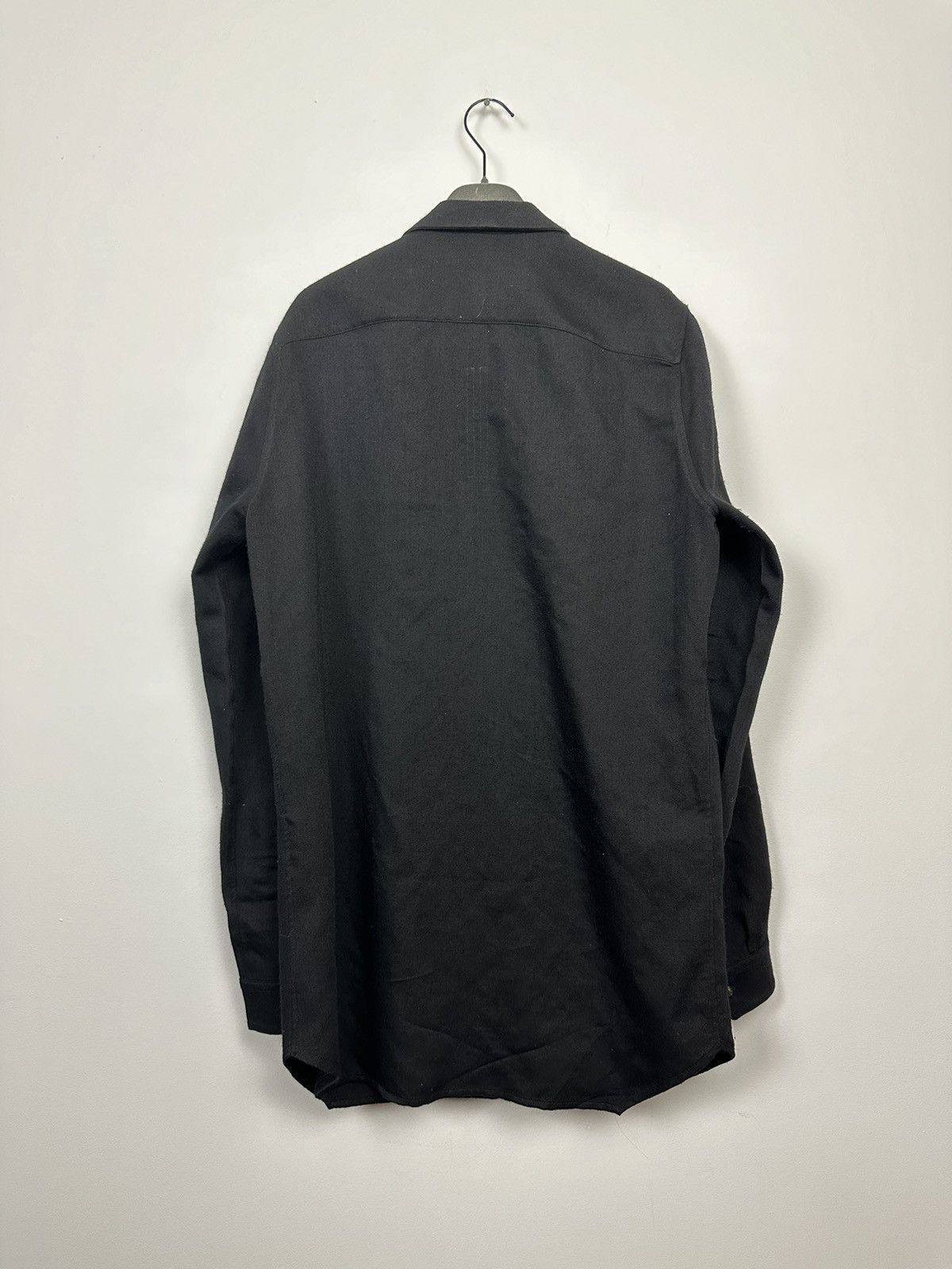 Rick Owens FW19 ‘LARRY’ Wool Bauhaus Button Up Shirt Size US L / EU 52-54 / 3 - 4 Thumbnail