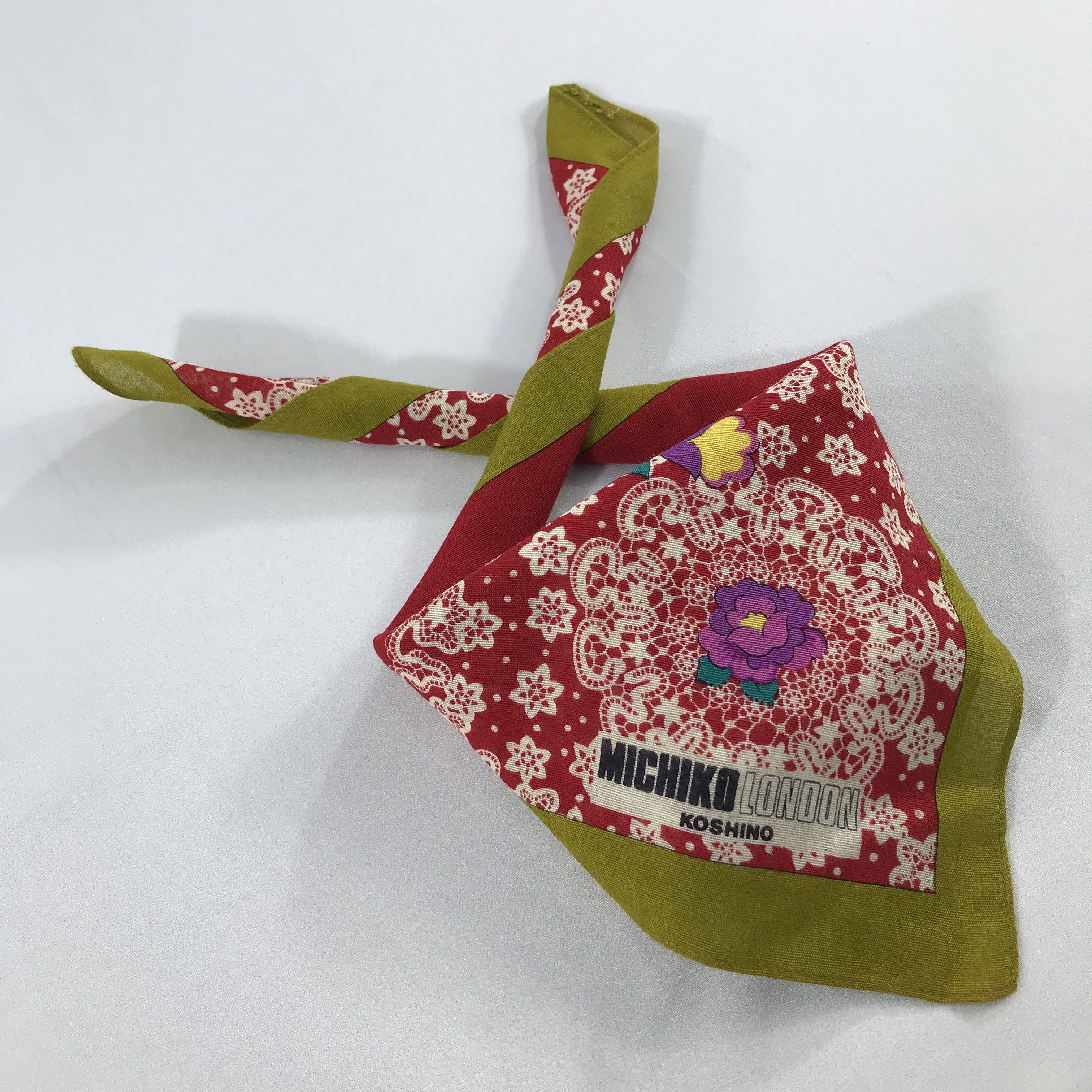 Michiko Koshino London × Vintage Michiko London Bandana / Handkerchief / Neckerchief -S2439 Size ONE SIZE - 4 Thumbnail