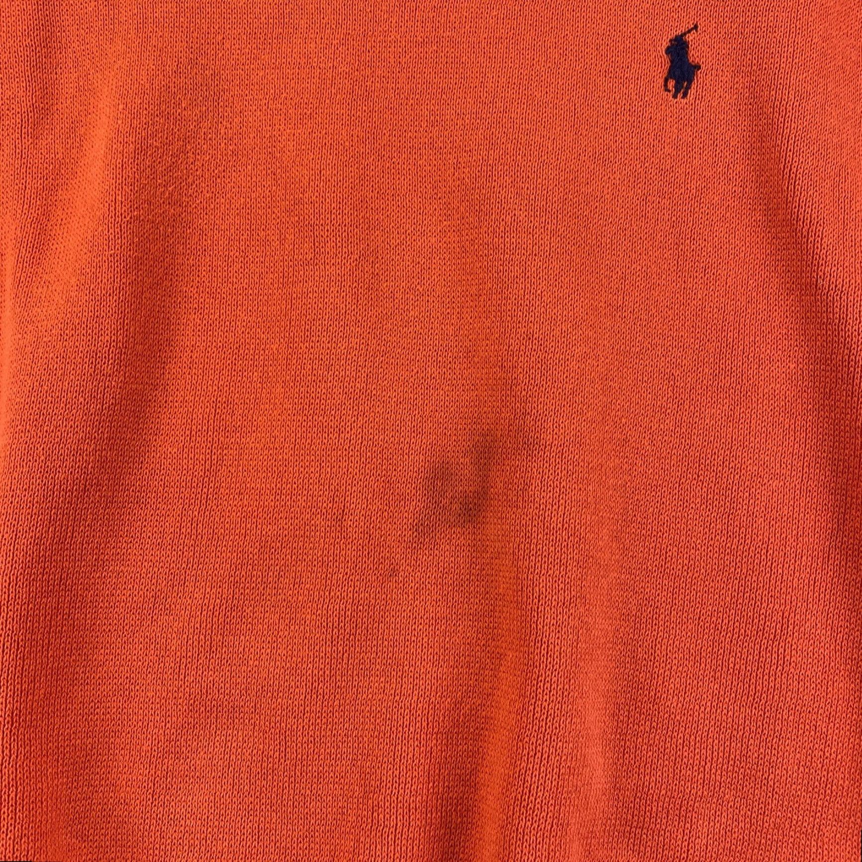 Polo Ralph Lauren Polo Ralph Lauren Men Medium Sweater 100% Cotton Orange Long Sleeve Crew Neck Tight-Knit Regular Fit Pullover / 56-10 Size US M / EU 48-50 / 2 - 3 Thumbnail