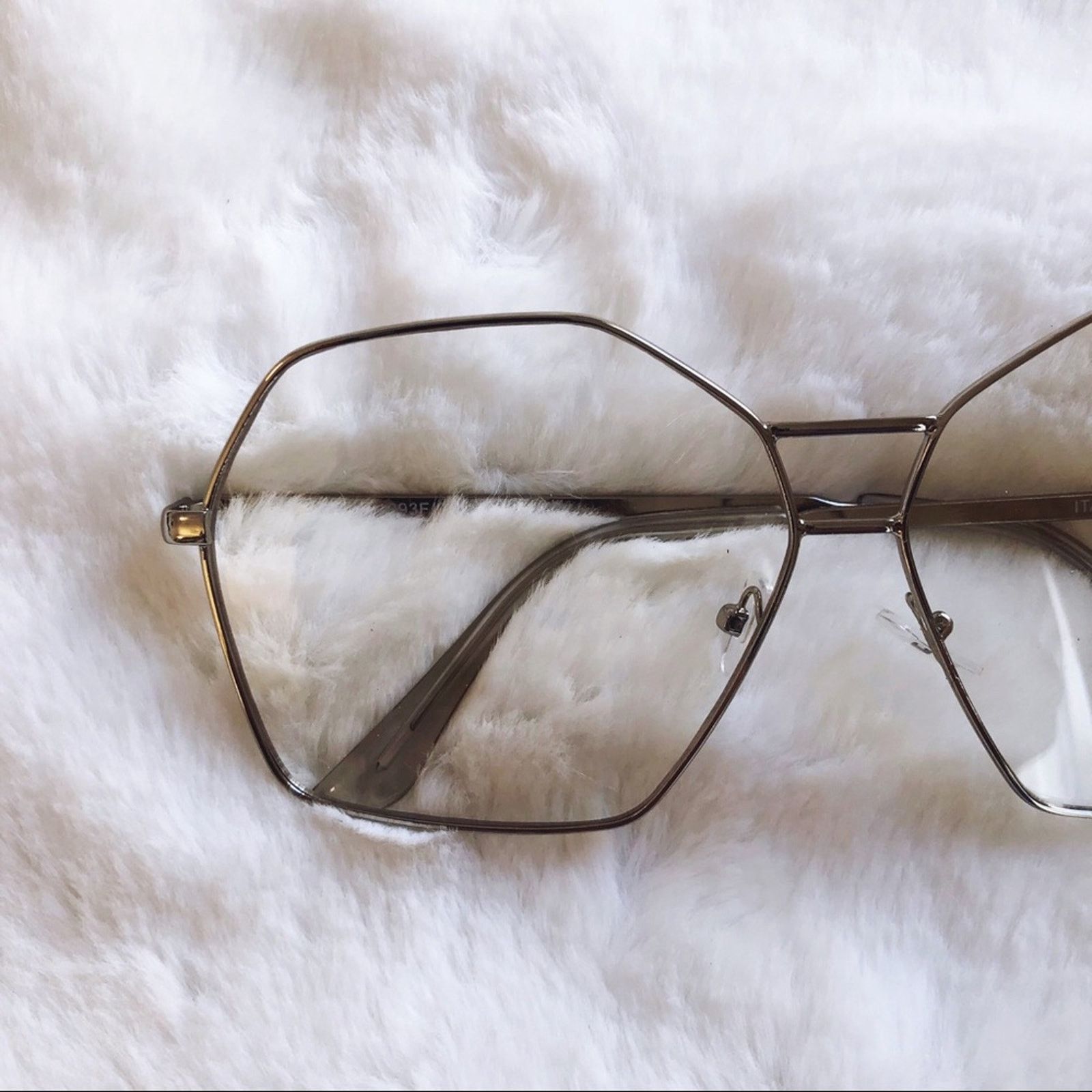 Other Peyton Silver Hexagon Clear Sunglasses Size ONE SIZE - 3 Thumbnail