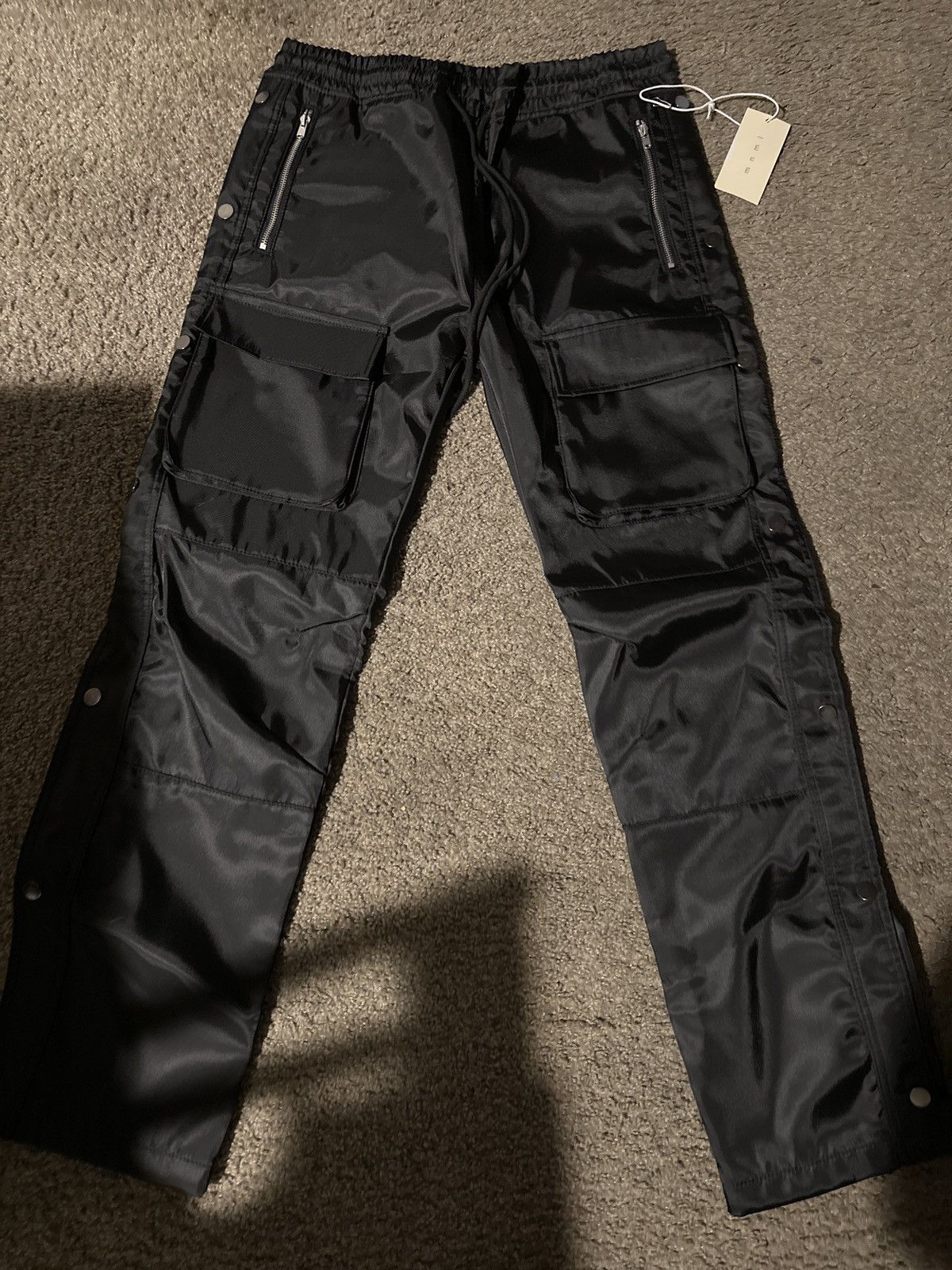 MNML Snap front cargo pants (Black) Size US 34 / EU 50 - 3 Thumbnail