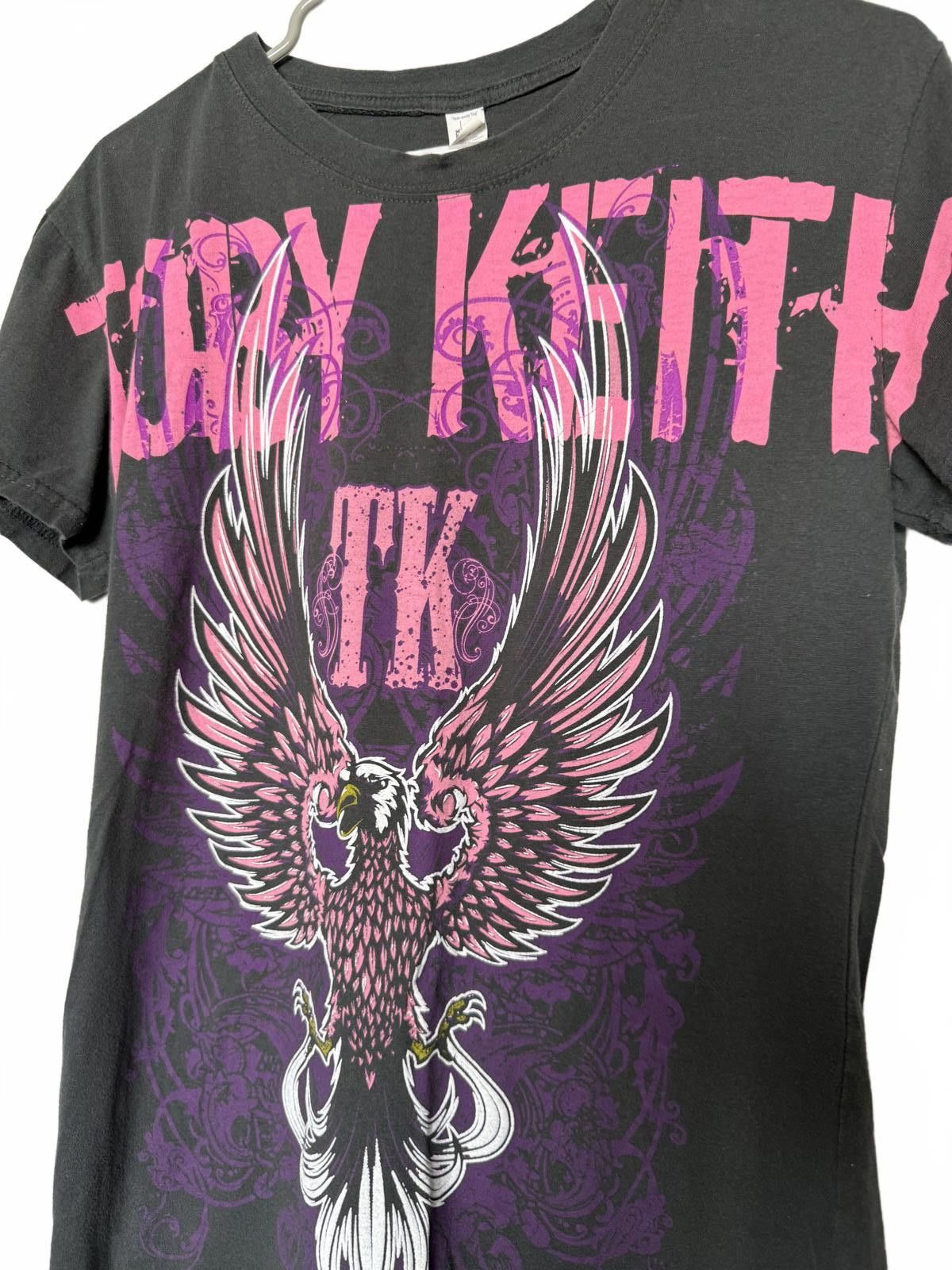 Designer Toby Keith Graphic Tee - Black with Pink Design Size XL / US 12-14 / IT 48-50 - 2 Thumbnail