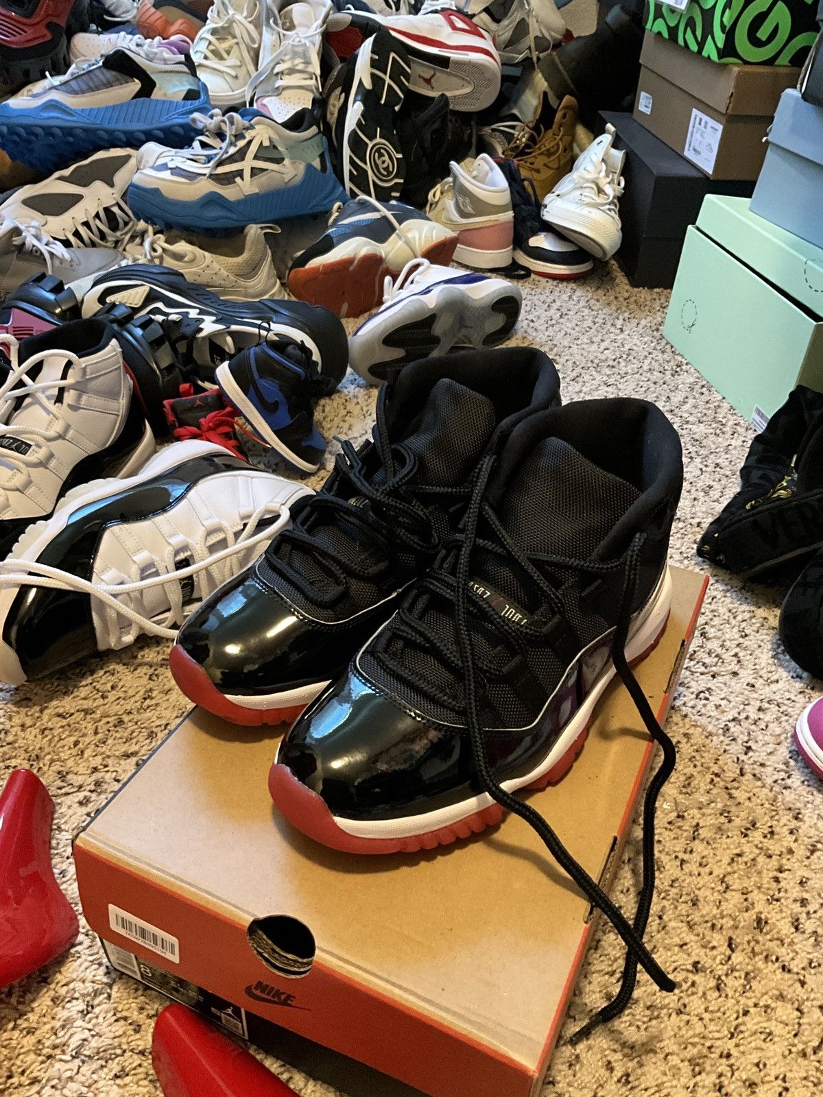 image of Jordan Brand 11’S Shoes in Black, Men's (Size 8)