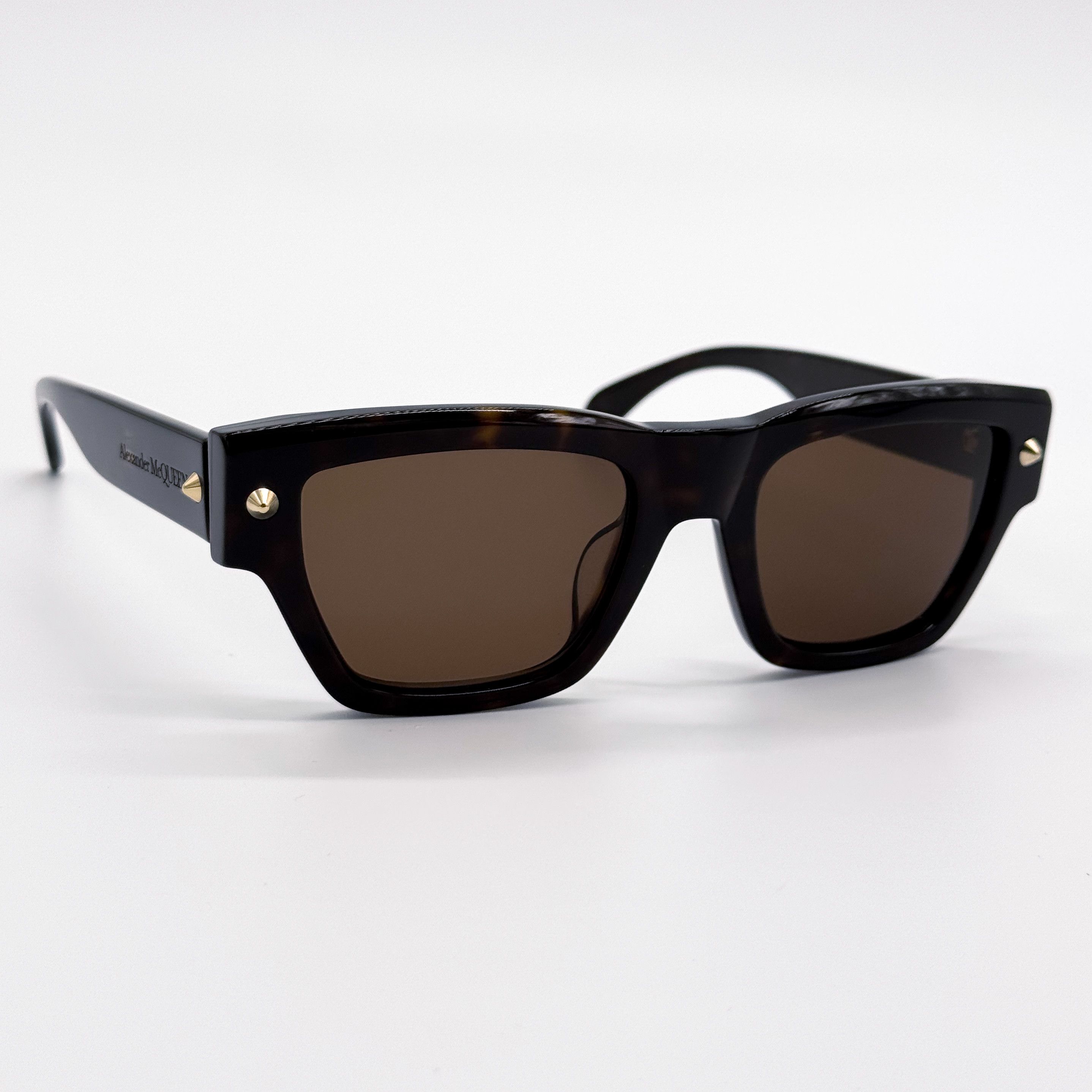 Alexander McQueen NEW ALEXANDER MCQUEEN AM0409S 002 HAVANA SUNGLASSES Size ONE SIZE - 4 Thumbnail