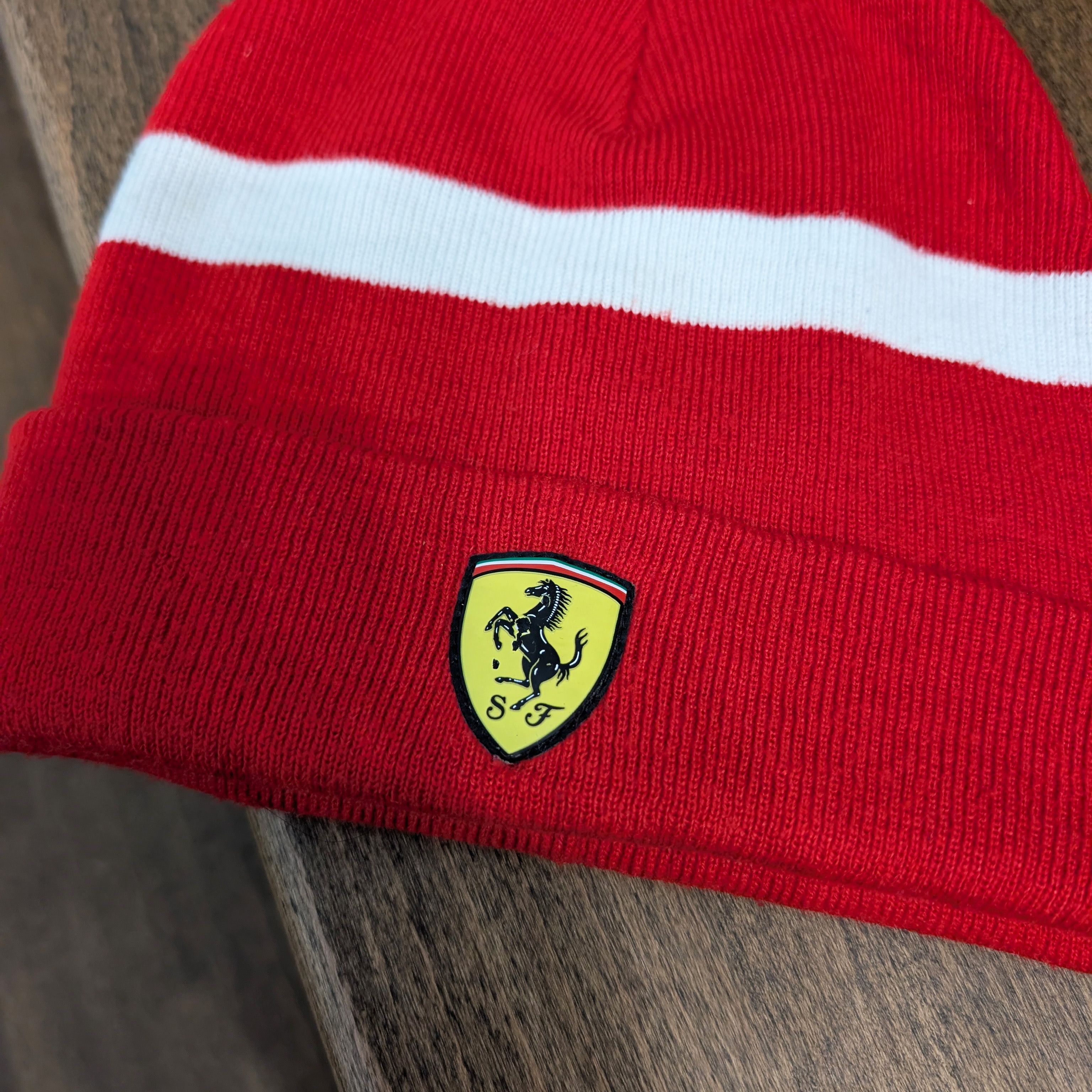 Ferrari Ferrari Scuderia Logo Beanie Red One Size Racing Sports Hat Size ONE SIZE - 8 Thumbnail