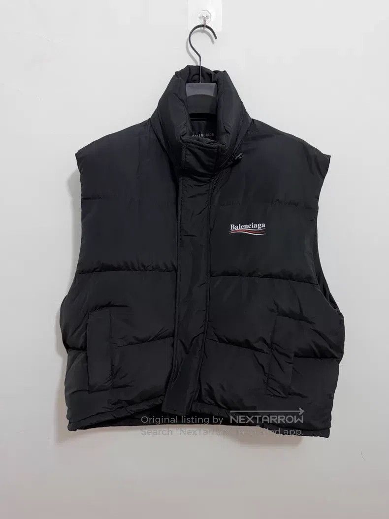 Balenciaga Balenciaga Solid color Logo print stand collar vest Size US M / EU 48-50 / 2 - 2 Thumbnail