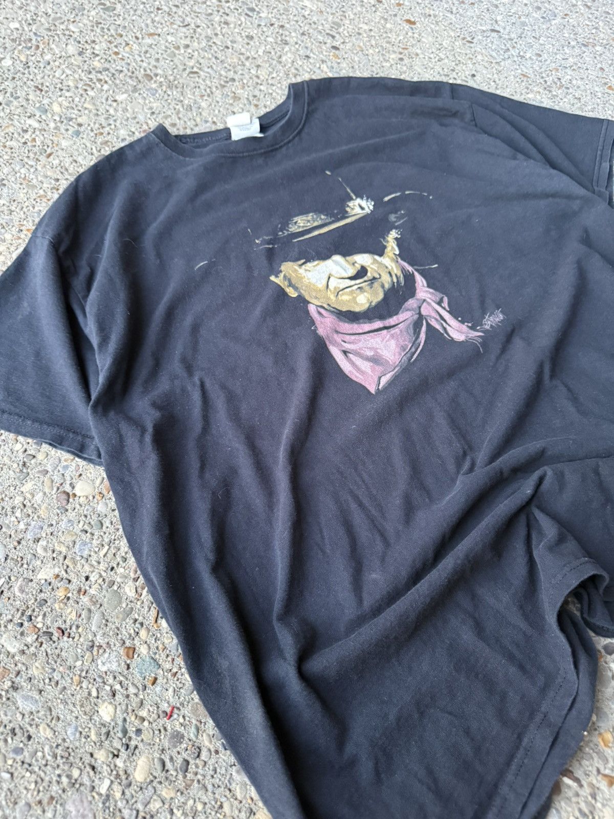 Vintage Vintage John Wayne Signature faded Portrait Graphic T-Shirt Size US XL / EU 56 / 4 - 2 Thumbnail