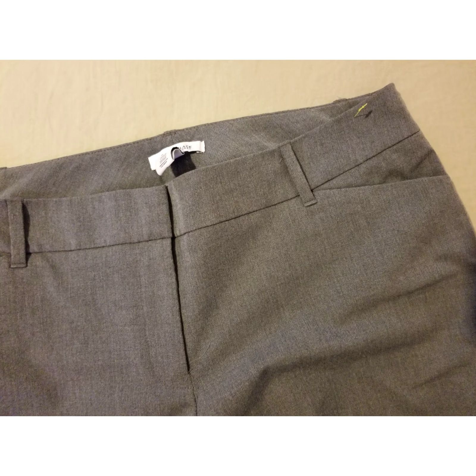 White House Black Market White House Black Market Dress Pants 14 Gray Slack Chino Khaki Trouser Womens Flat Front Regular Size 14 Ladies Pants Size 36" / US 14 / IT 50 - 3 Thumbnail