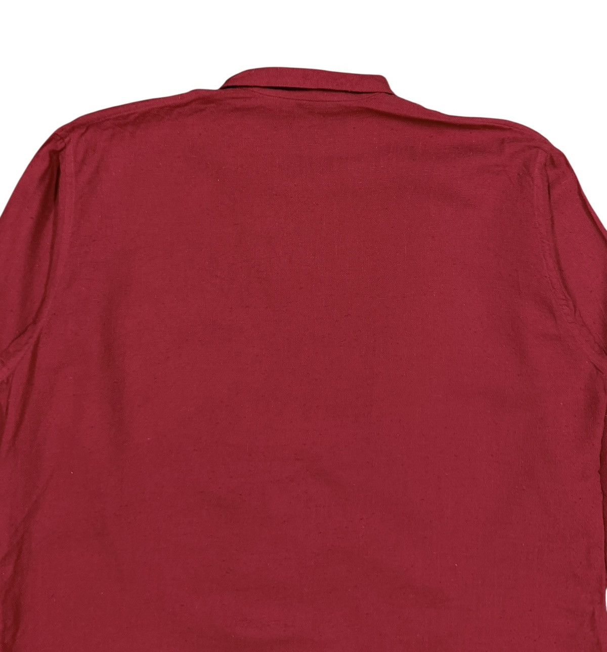 Yohji Yamamoto Vtg🔥80’s Workshop Yohji Yamamoto Cotton Linen Red Button Ups Size US XL / EU 56 / 4 - 11 Thumbnail