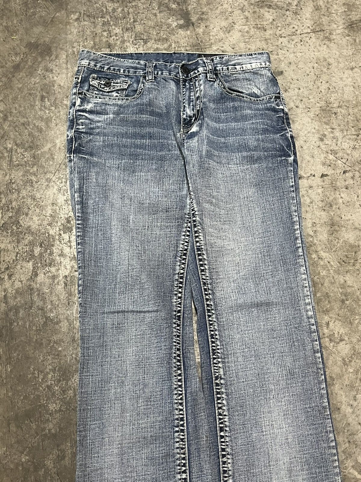 Vintage Y2k baggy fit denim pants skater hype rare wide leg Size US 34 / EU 50 - 6 Thumbnail