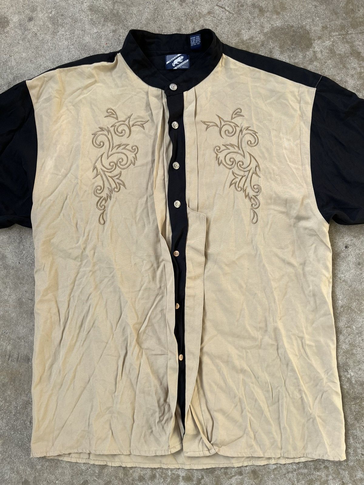 Vintage Vintage Lowkey Embroidered Affliction Button Up Shirt Size US XL / EU 56 / 4 - 2 Thumbnail