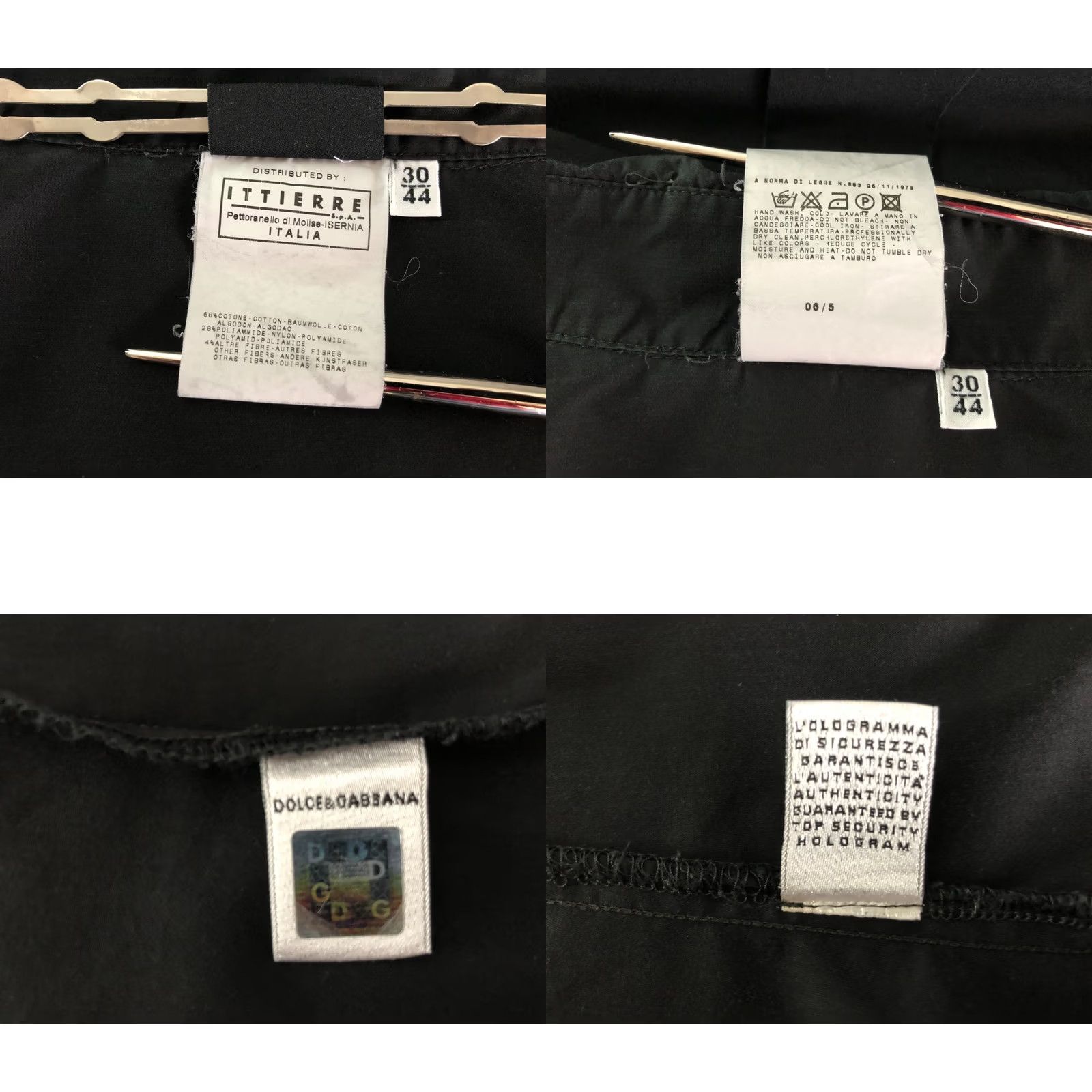 Dolce & Gabbana Dolce&Gabbana Women's Blouse Shirt Black Cotton Blend Size 30 Size 4XL / US 24-26 - 9 Thumbnail