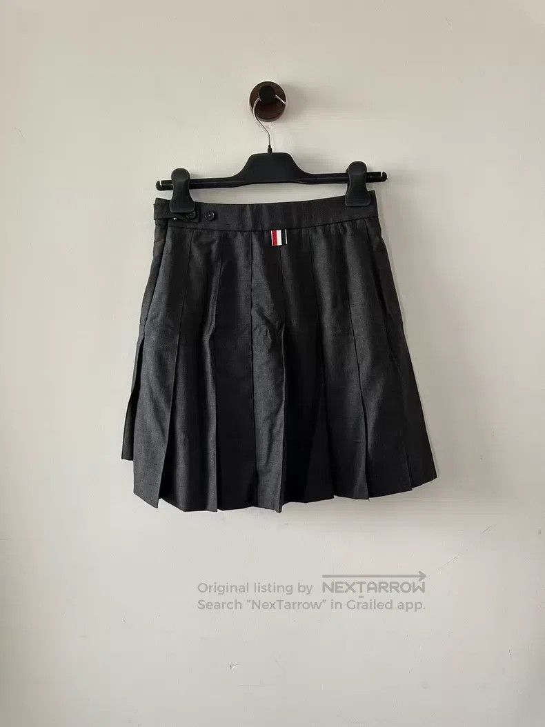 Thom Browne Thom Browne Dark gray wool pleated skirt Size 24" / US 00 / IT 34 - 2 Thumbnail