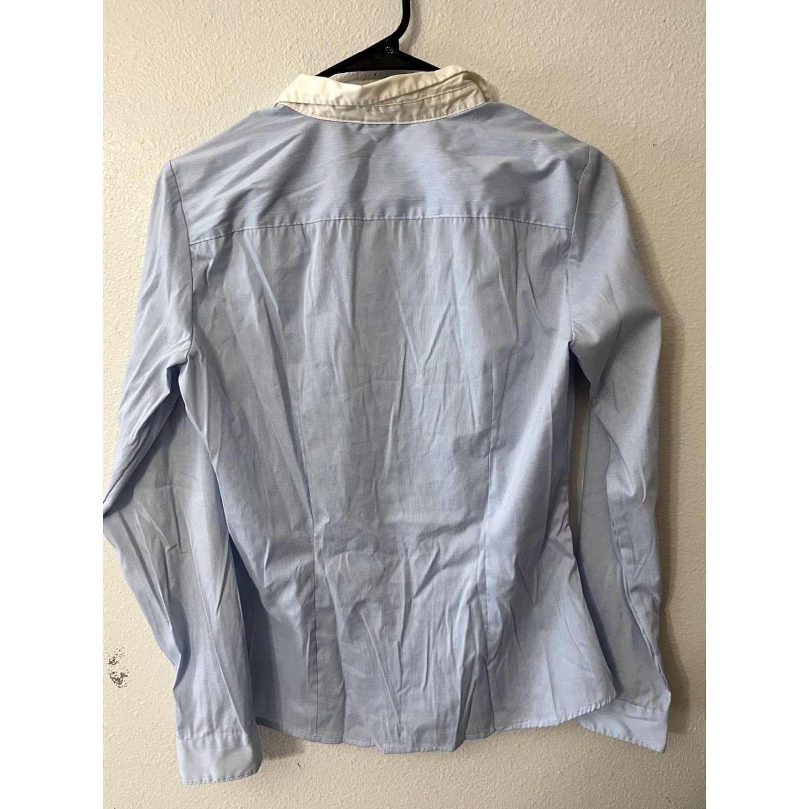 H&M VINTAGE H&M Button-Up Shirt Women's Size 8 Blue Cotton Long Sleeve Collared Classic Size M / US 6-8 / IT 42-44 - 2 Thumbnail