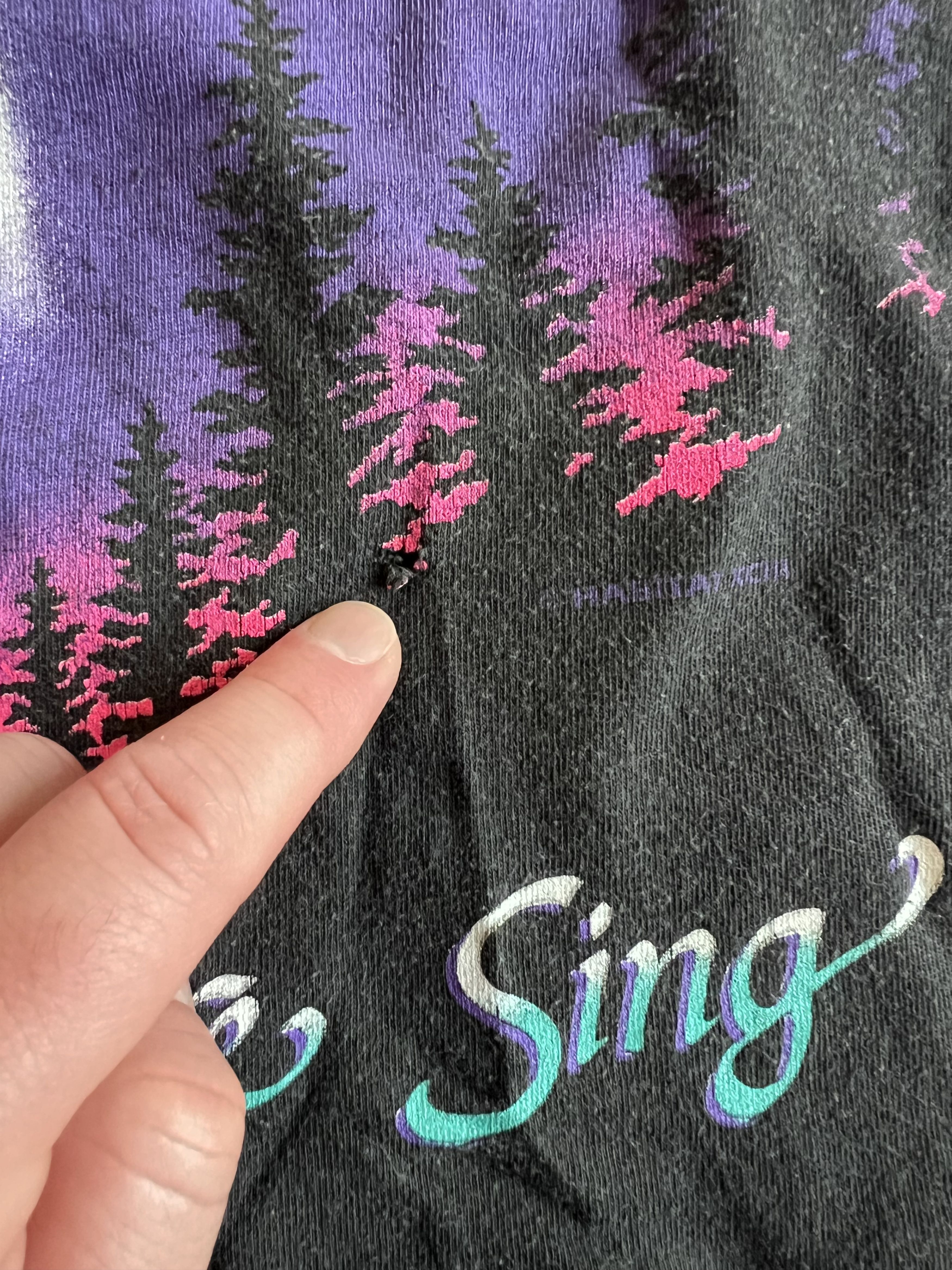 Habitat 1993 heaven and nature sing northern lights tee Jesus God Size US XL / EU 56 / 4 - 6 Thumbnail