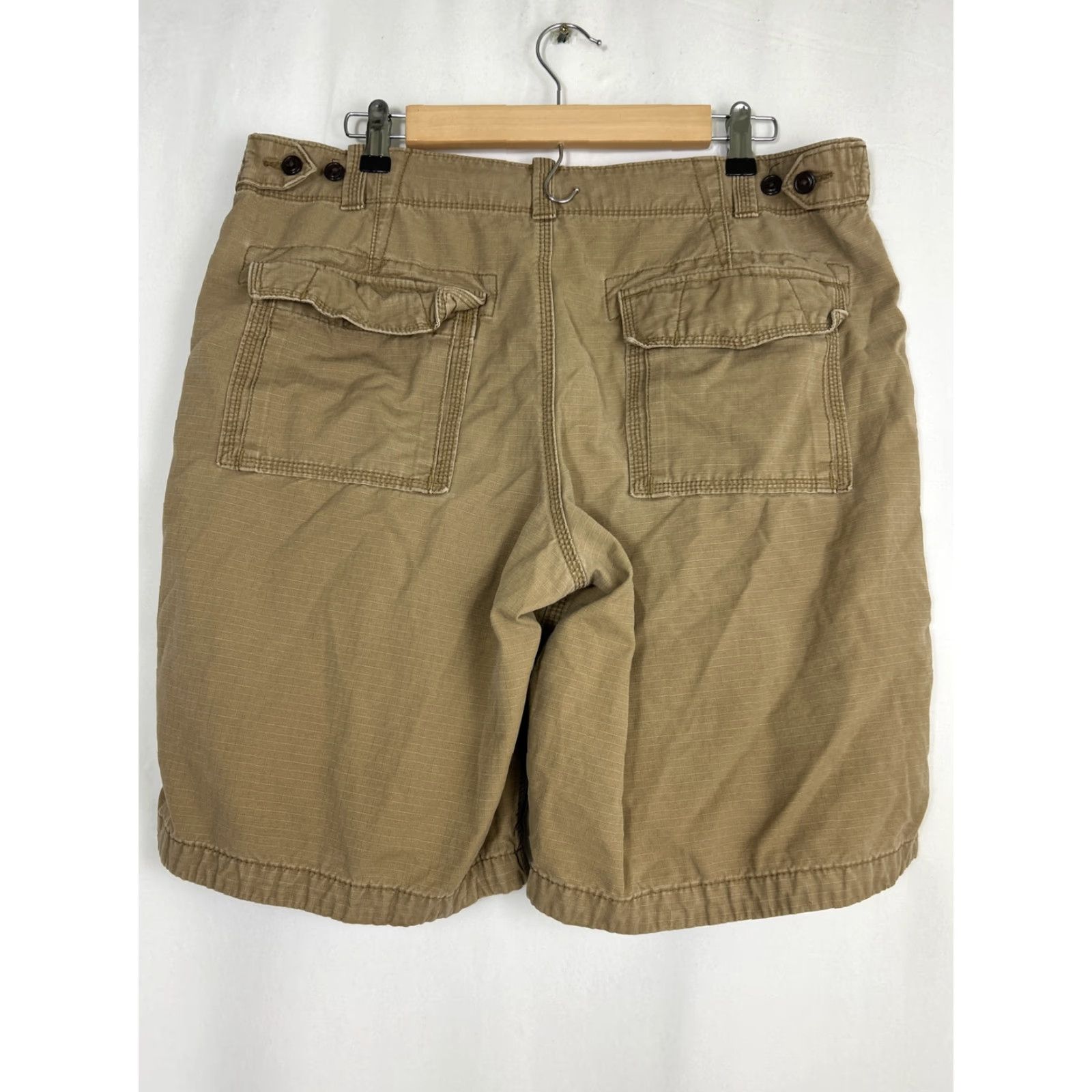Eddie Bauer Eddie Bauer Mens Cargo Shorts Khaki 36 Cotton Textured Beige Beige Colored 36 Mens Cargo Shorts Size US 36 / EU 52 - 7 Thumbnail
