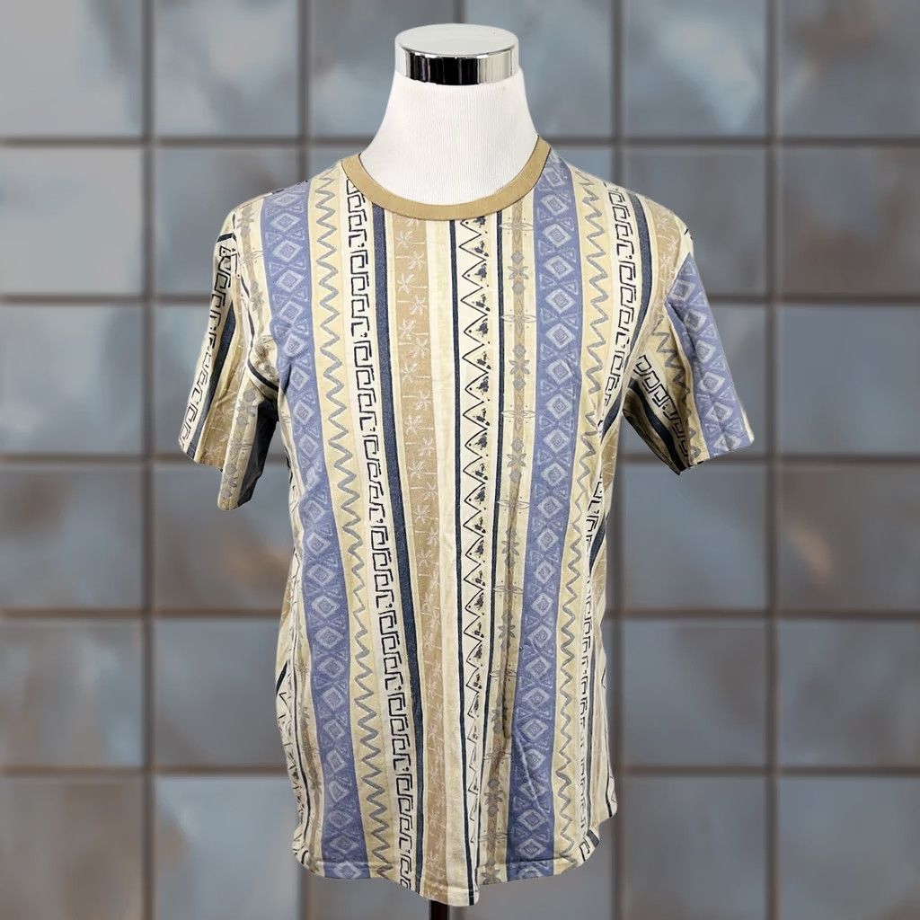 Pacsun Pacsun Medium Y2K Vintage T Shirt Floral Geometric Beige Crew Neck Cotton Size US M / EU 48-50 / 2 - 1 Thumbnail