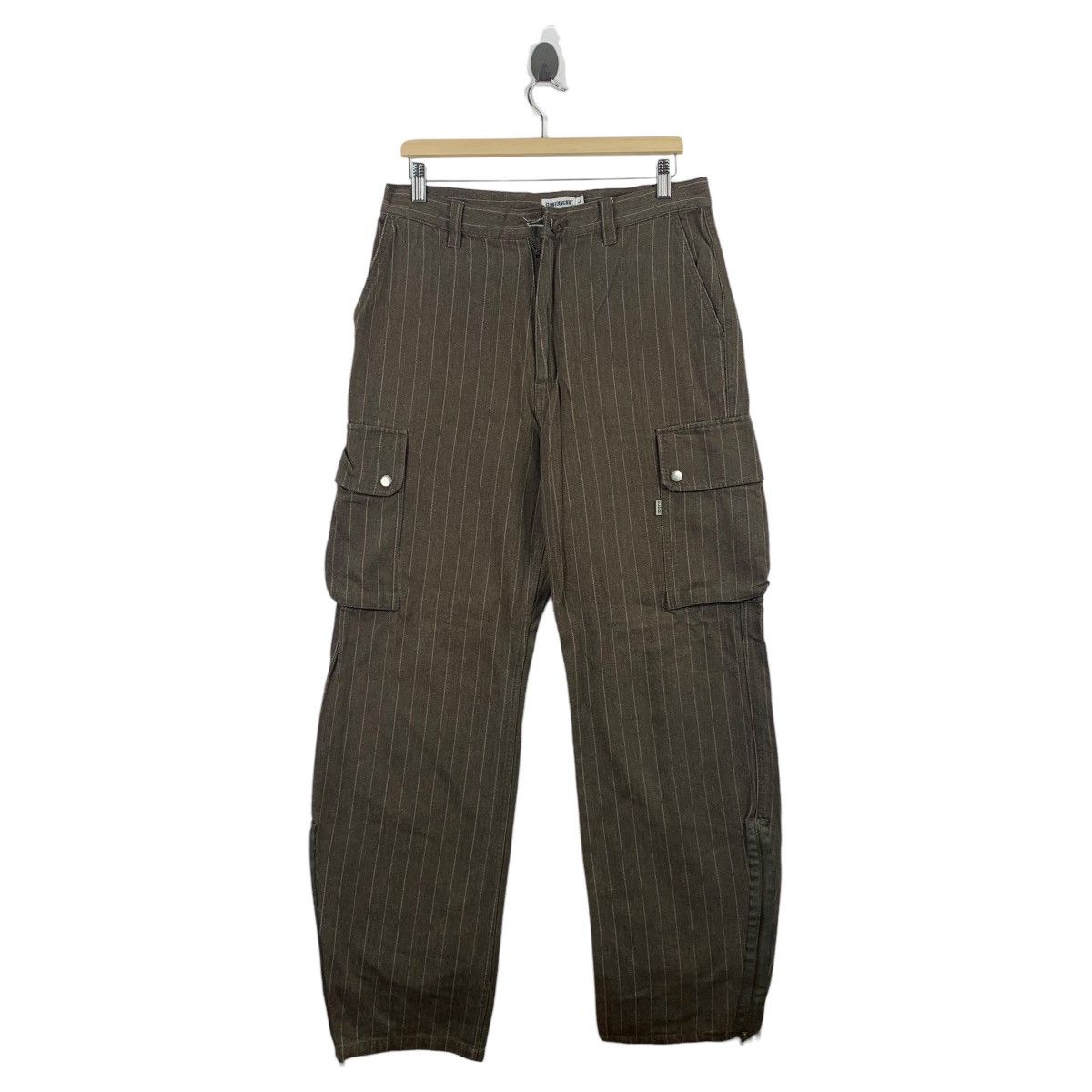 Japanese Brand CLONEDEVGRU Japanesebrand stripe design cargo pants Size US 32 / EU 48 - 1 Thumbnail