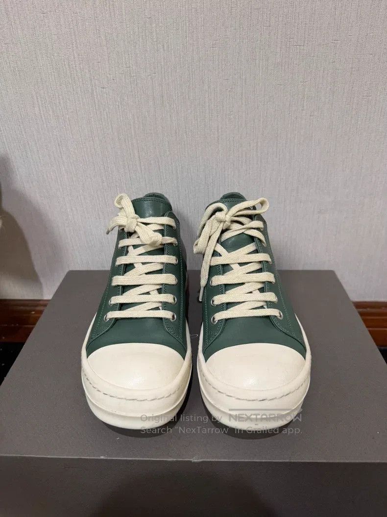 Rick Owens Rick Owens White and green Converse-style shoes Size US 5.5 / IT 35.5 - 2 Thumbnail