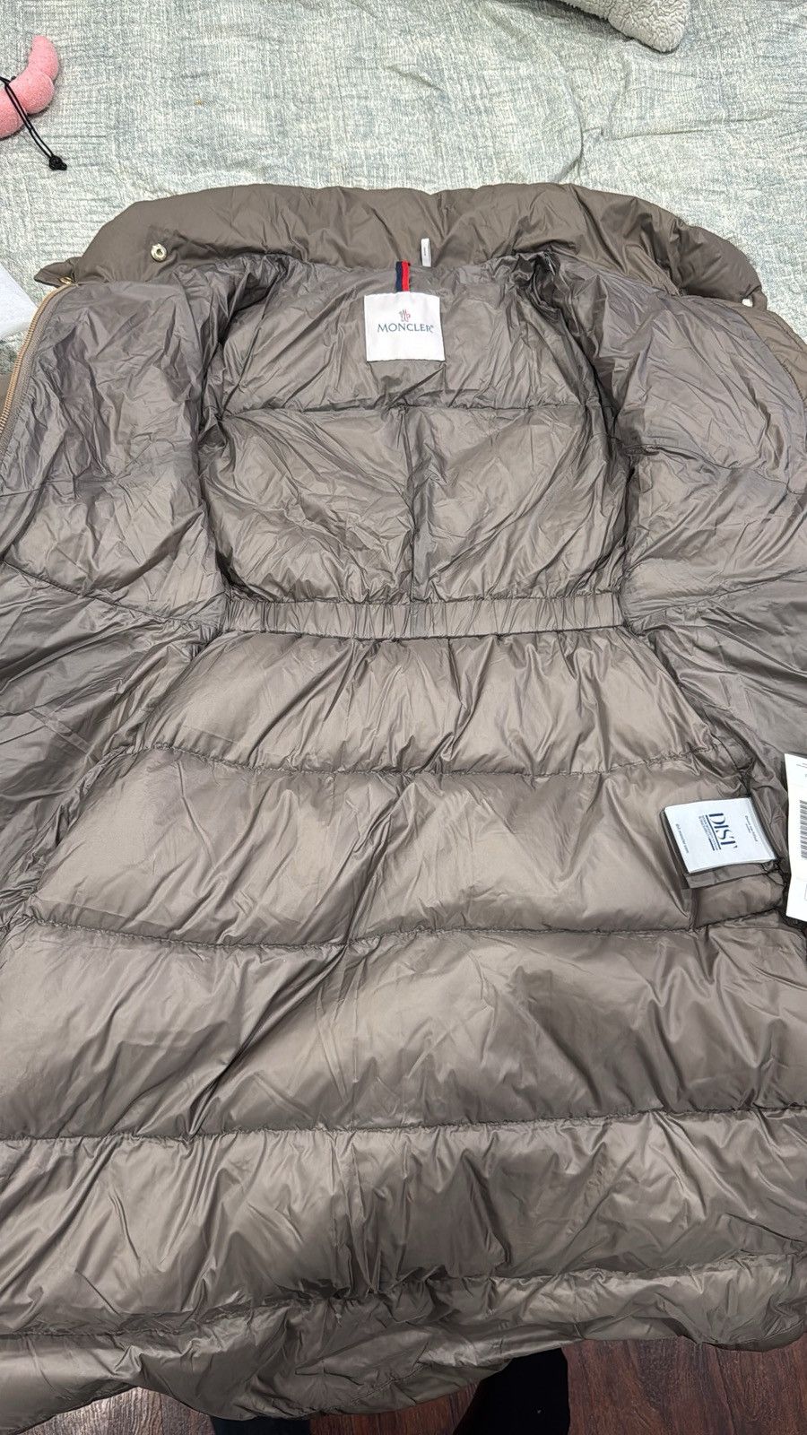 Moncler Moncler Long Down Puffer Coat Belted Taupe Size XXS / US 00 / IT 34 - 2 Thumbnail