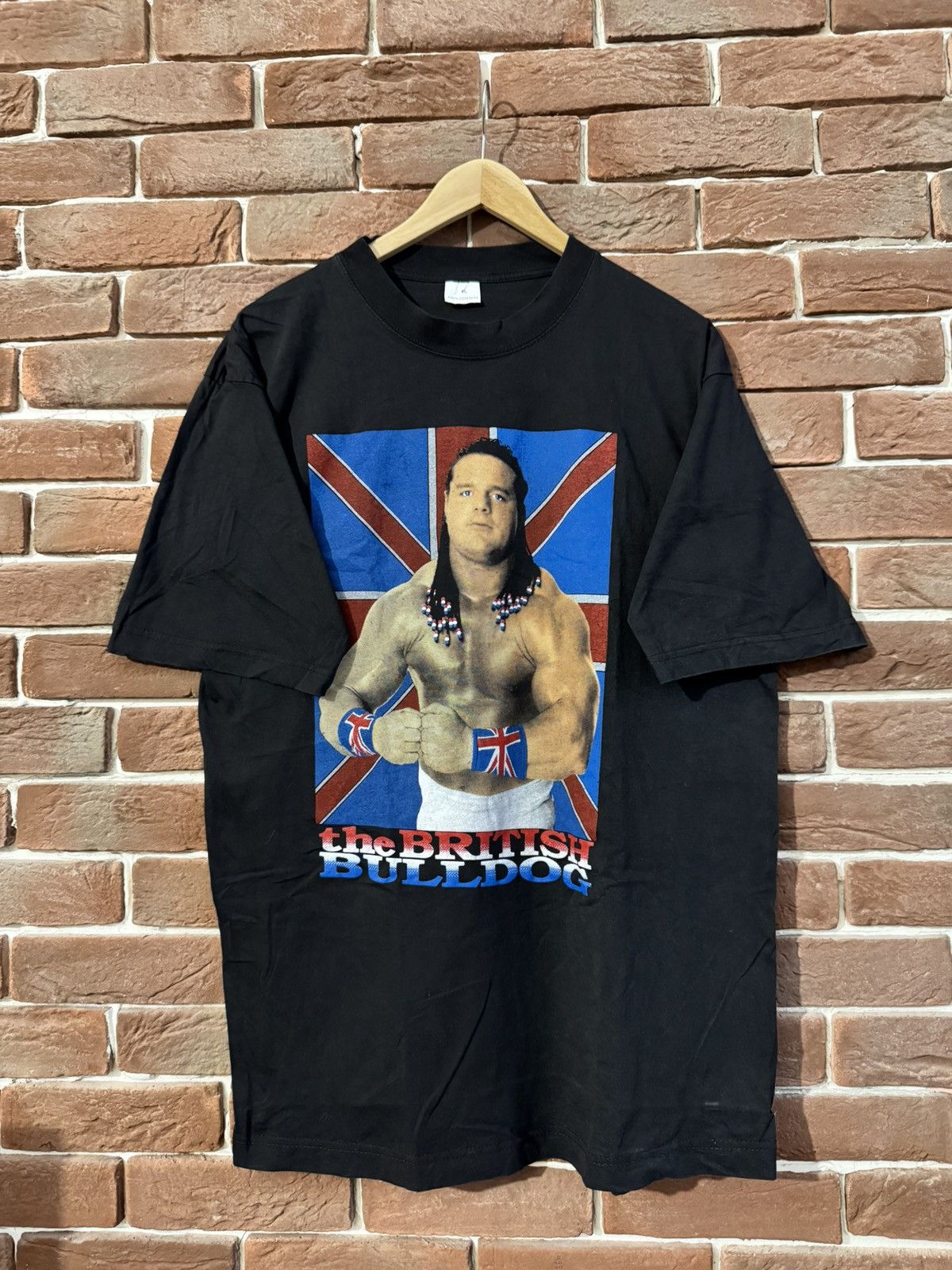 Vintage Vintage 90s WWF British Bulldog Wrestling Grail WWE Black L Size US L / EU 52-54 / 3 - 1 Thumbnail
