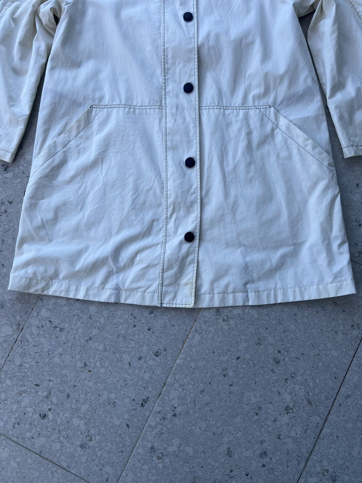 Burberry × Vintage Burberrys Sports Coat 7 Cotton White FNA29-360 Size M / US 6-8 / IT 42-44 - 6 Thumbnail