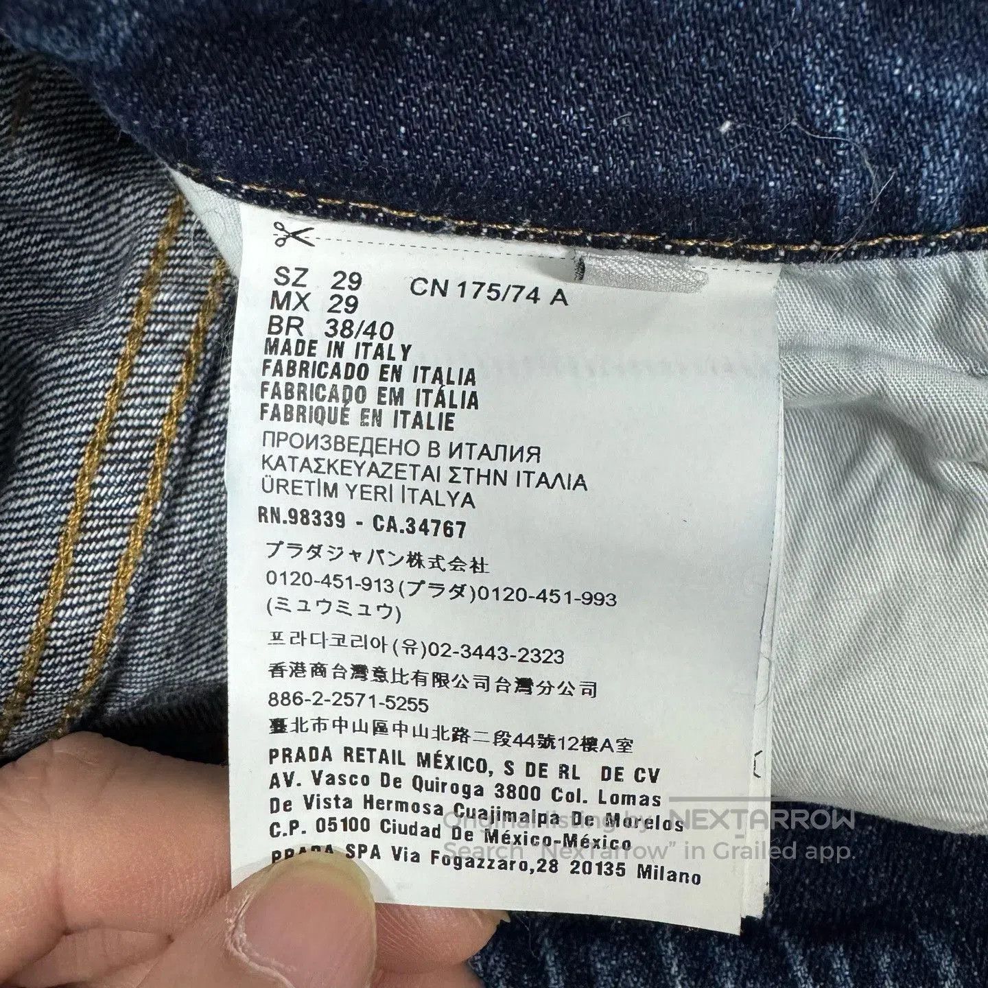 Prada Prada Flared Jeans Size 29. Size 29" - 7 Thumbnail