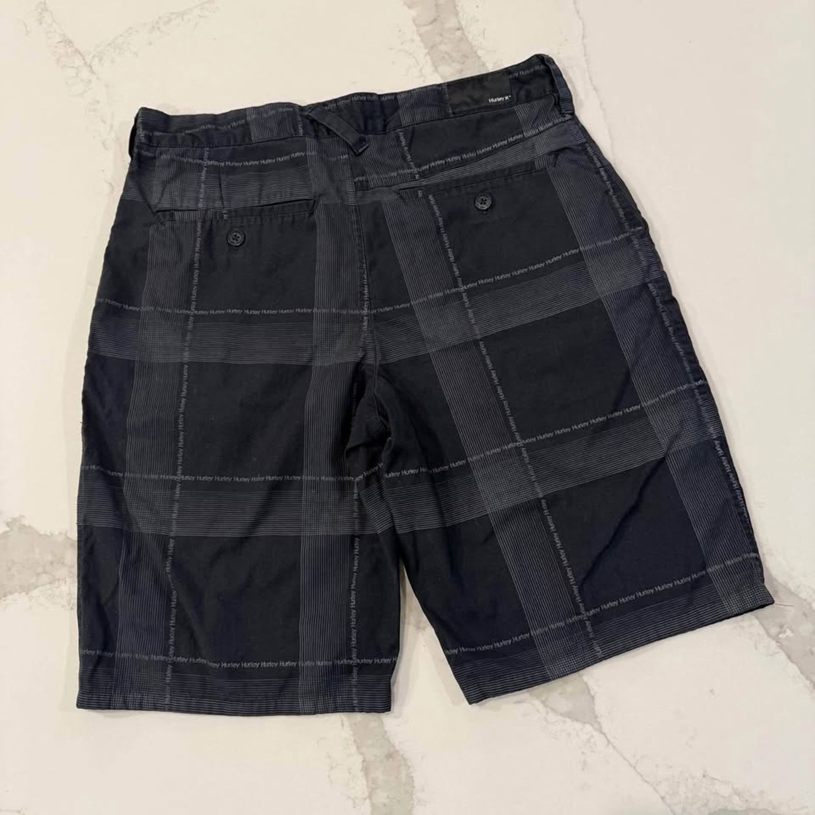 Hurley Hurley Plaid All Over Logo Flat Front Chino Shorts Men's 30 Size US 30 / EU 46 - 5 Thumbnail