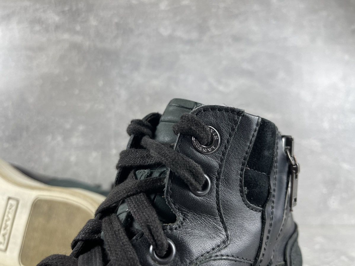 Lanvin Lanvin High Top Sneakers Black Leather Croc Embossed Size 7 Size US 7 / EU 40 - 8 Thumbnail