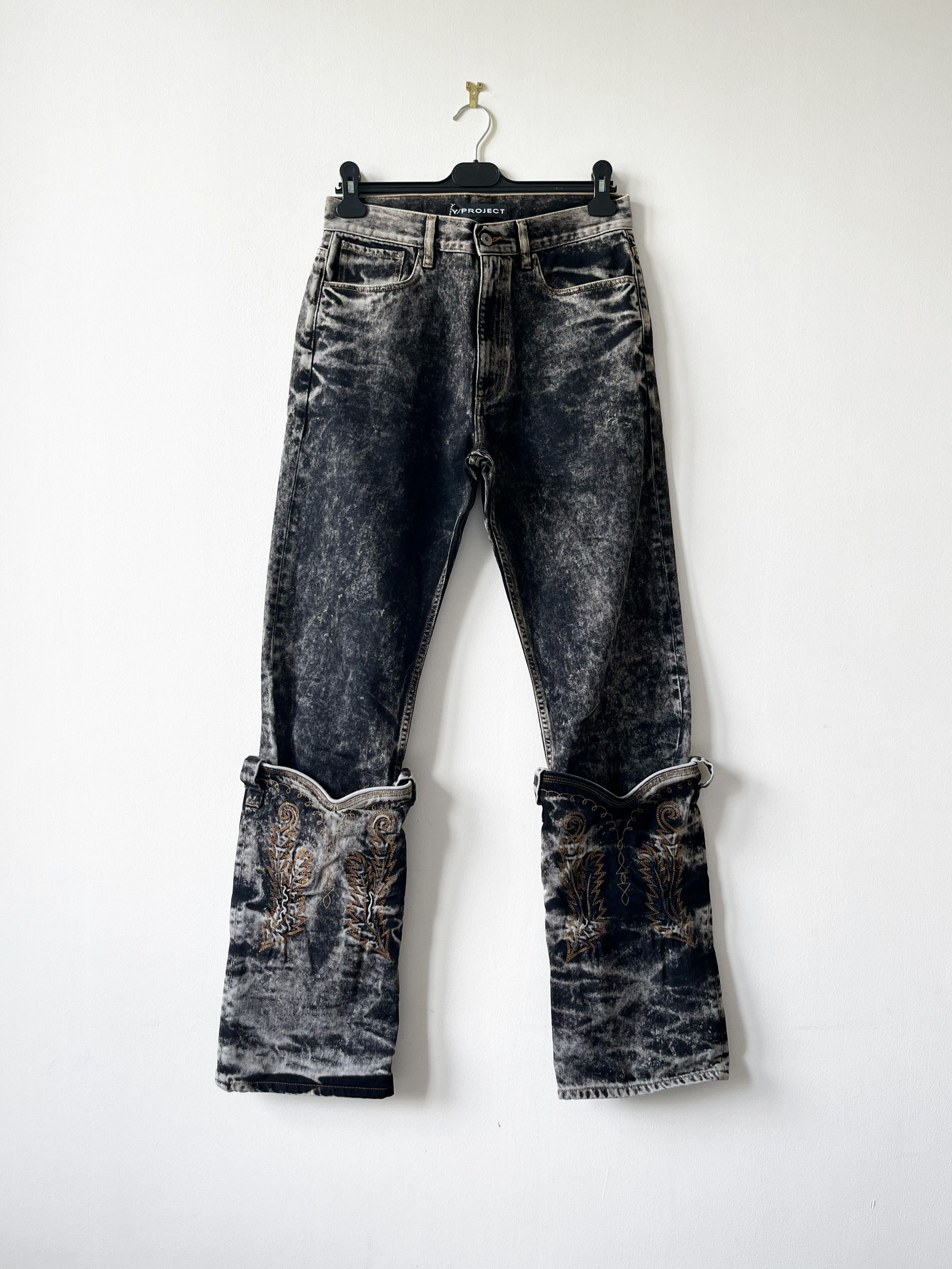 image of Yproject Cowboy Denim Jeans in Black, Men's (Size 30)